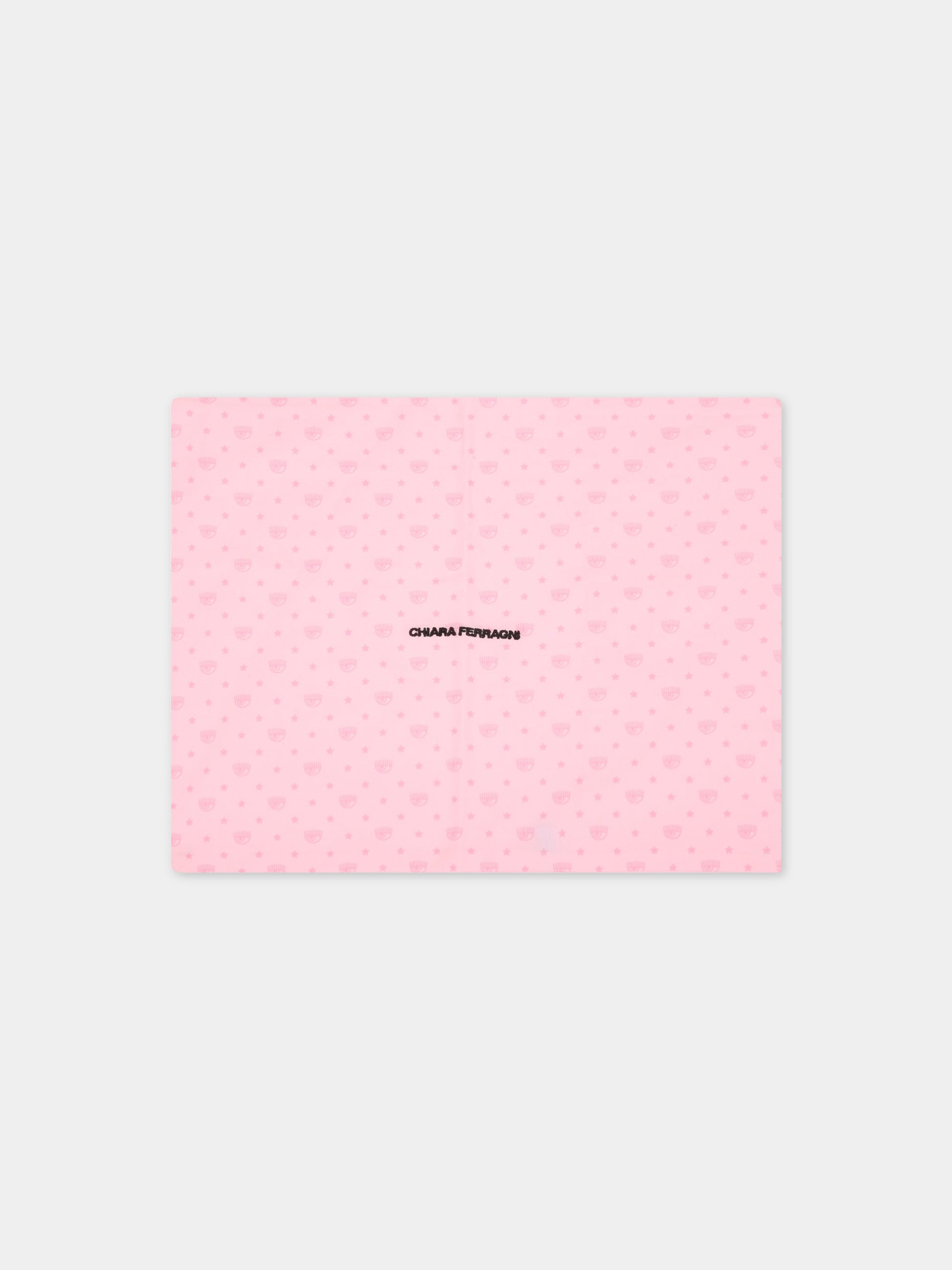 Set paracolpi rosa per neonata con occhiolini,Chiara Ferragni Homewear,CF117R