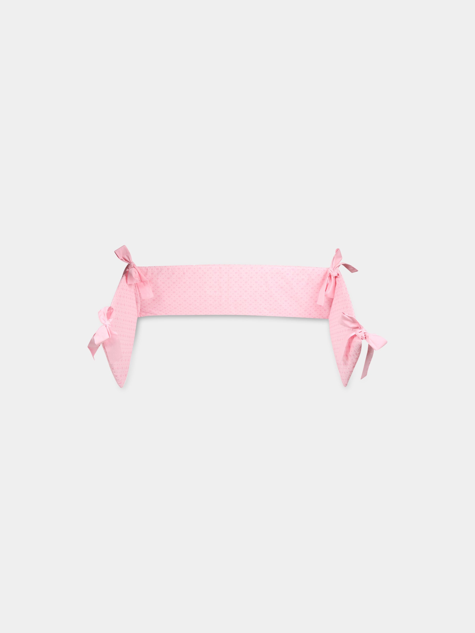 Set paracolpi rosa per neonata con occhiolini,Chiara Ferragni Homewear,CF117R