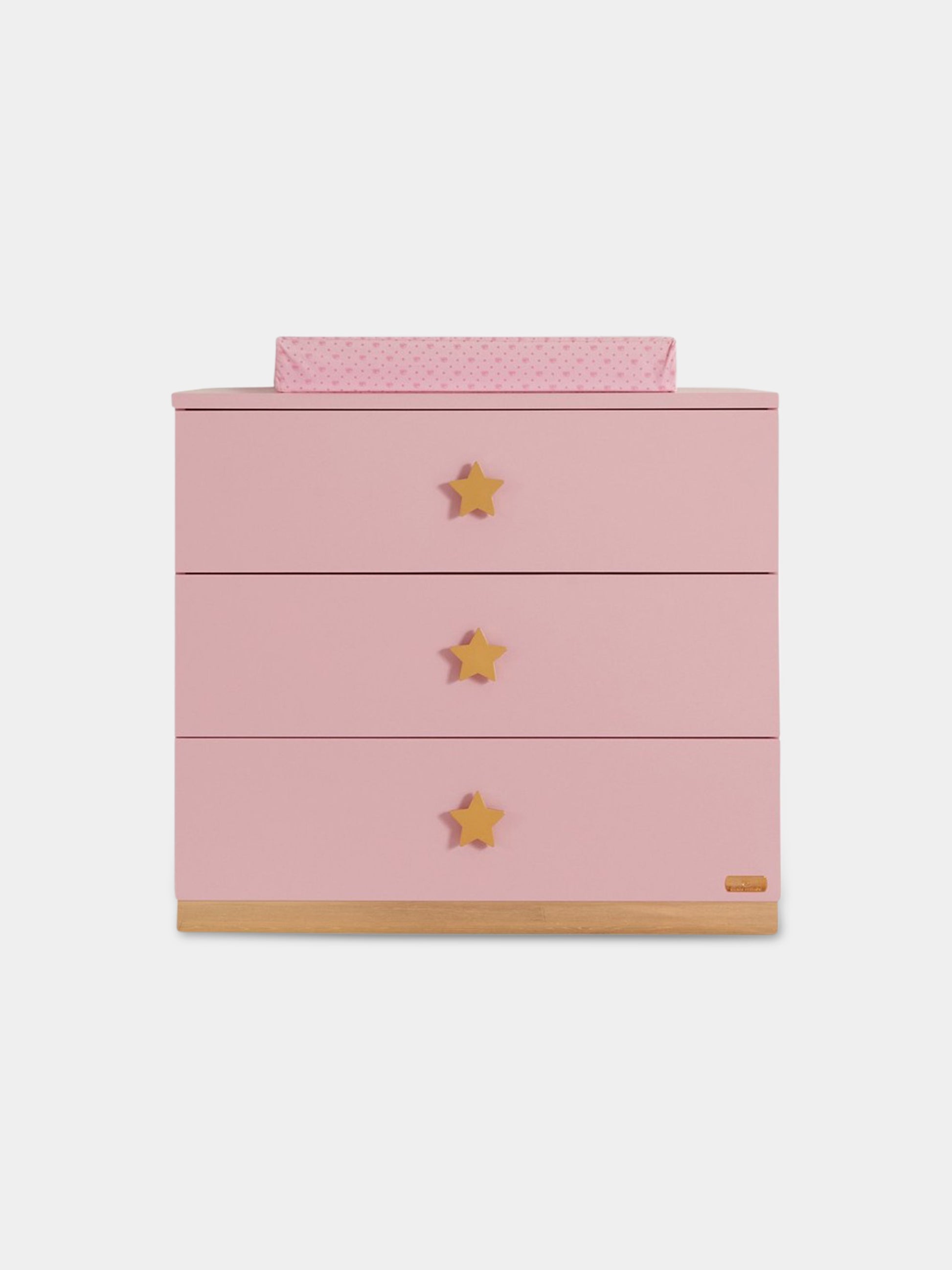 Comò rosa per neonata con stelle dorate,Chiara Ferragni Homewear,CF009R