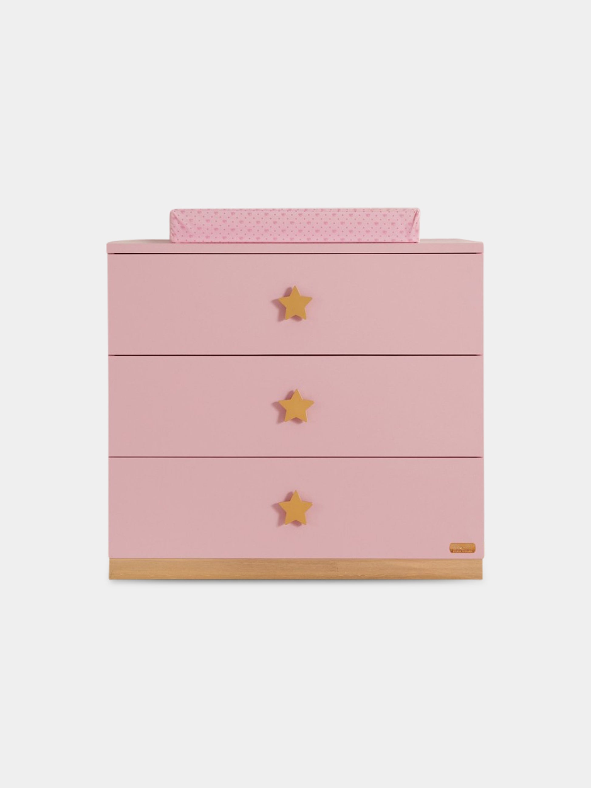 Comò rosa per neonata con stelle dorate,Chiara Ferragni Homewear,CF009R