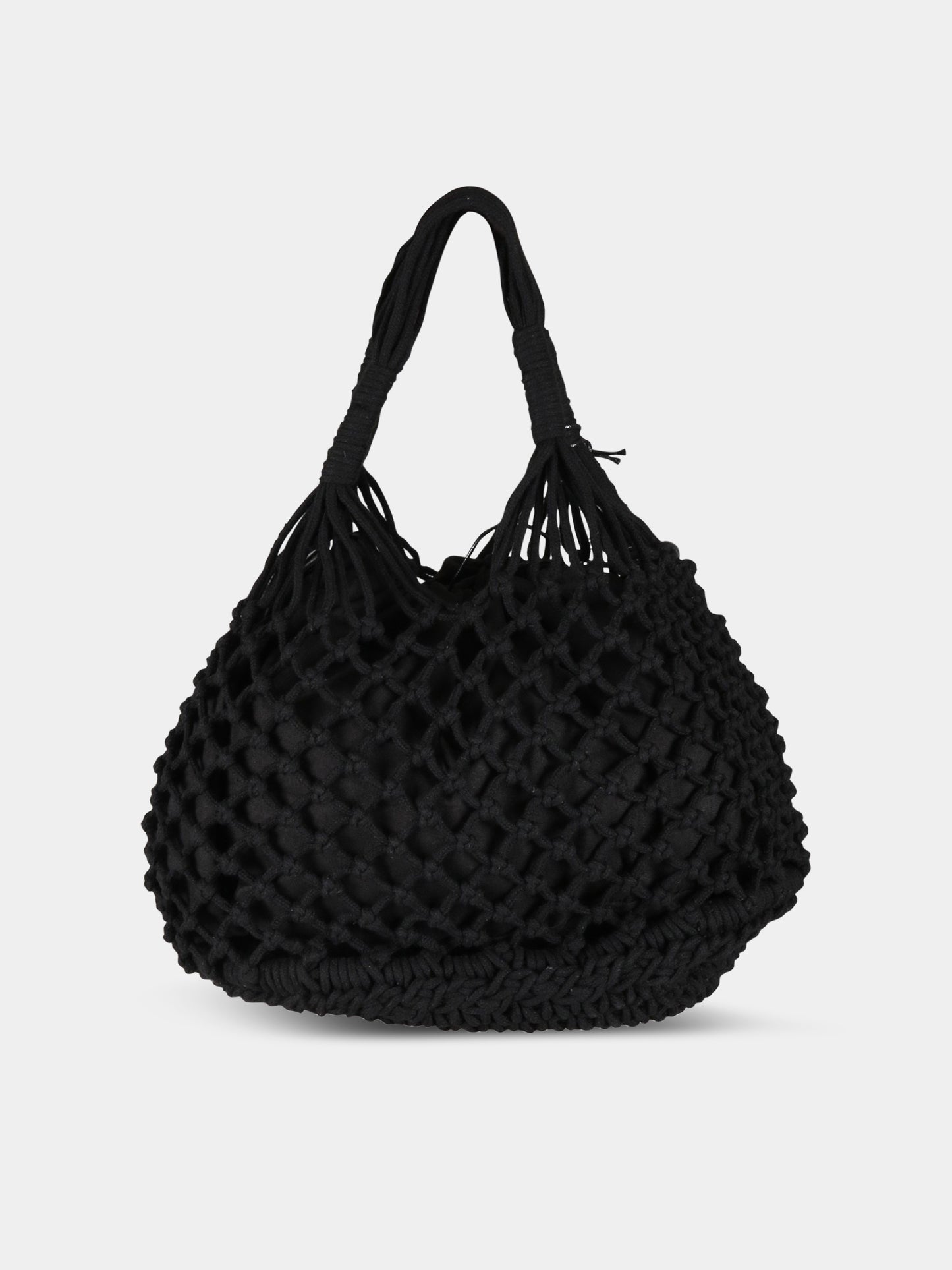 Borsa nera da spiaggia da donna con patch logato,Matineè,MOD. BAG MEDIUM SAC DE PLAGE NERO