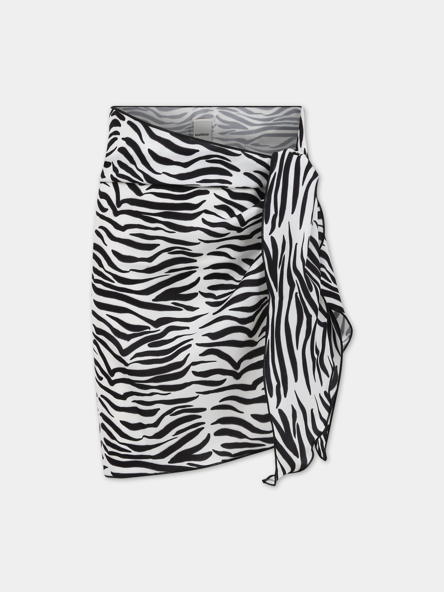Pareo bianco per bambina con logo,Matineè,CC4026 PETITE ANNETTE ZEBRA