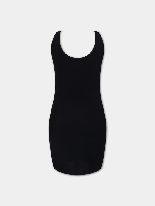 Vestito nero da donna,Matineè,DM4000 LUCILE SPUGNA NERO
