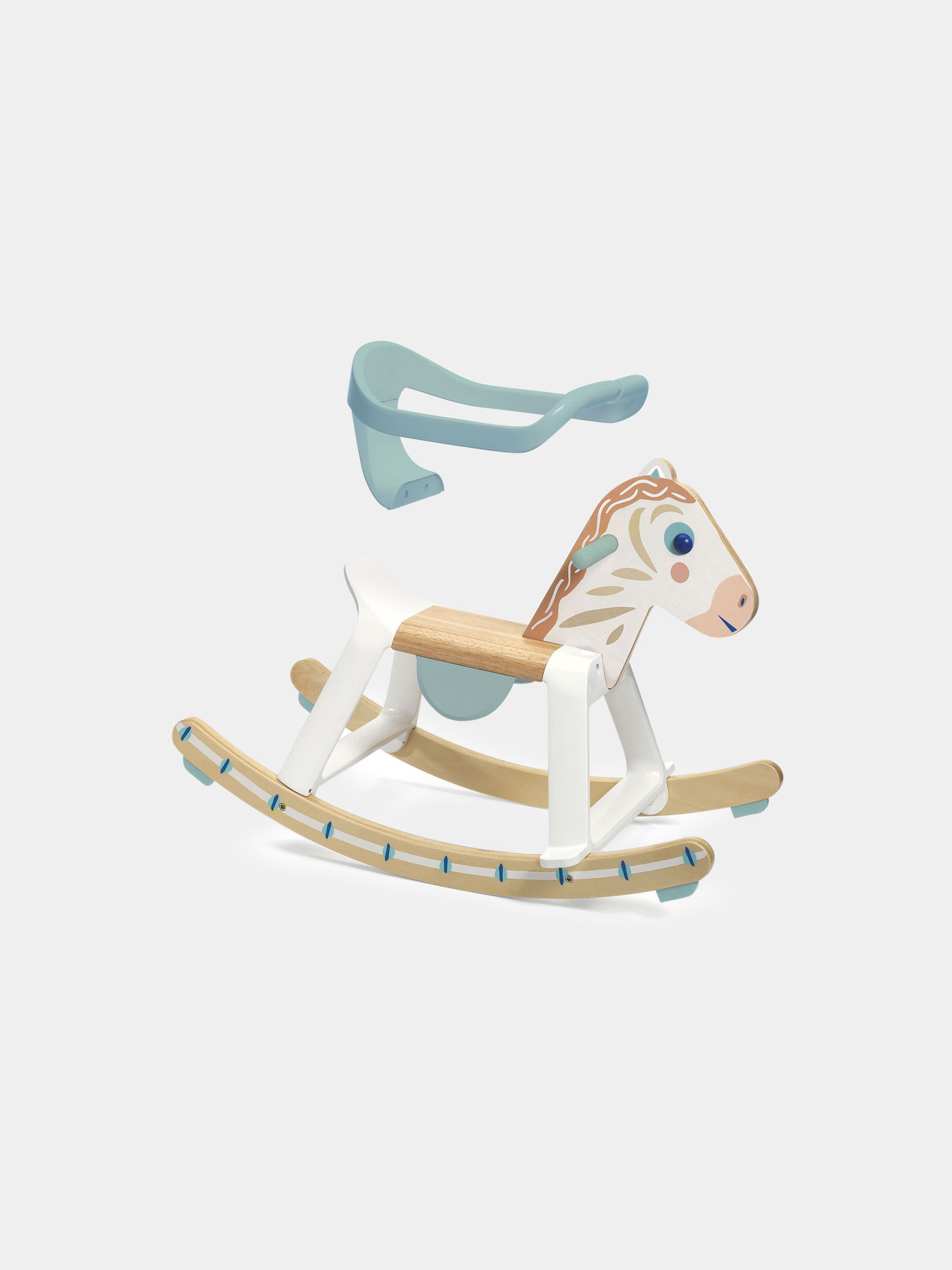 Cavallo multicolor a dondolo per bambini,Djeco,DJ06132