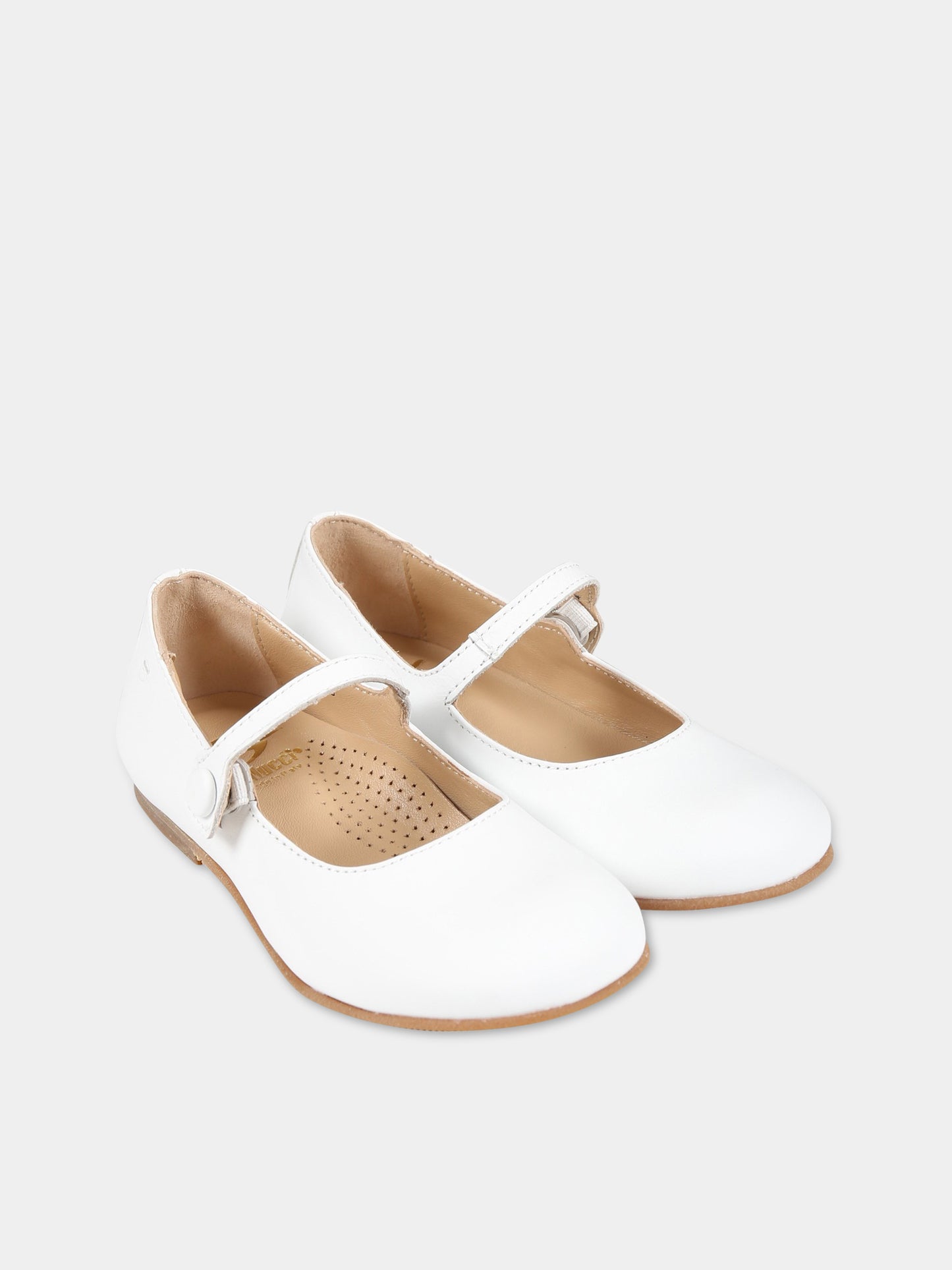 Ballerine bianche per bambina,Gallucci Kids,T00101AM111100