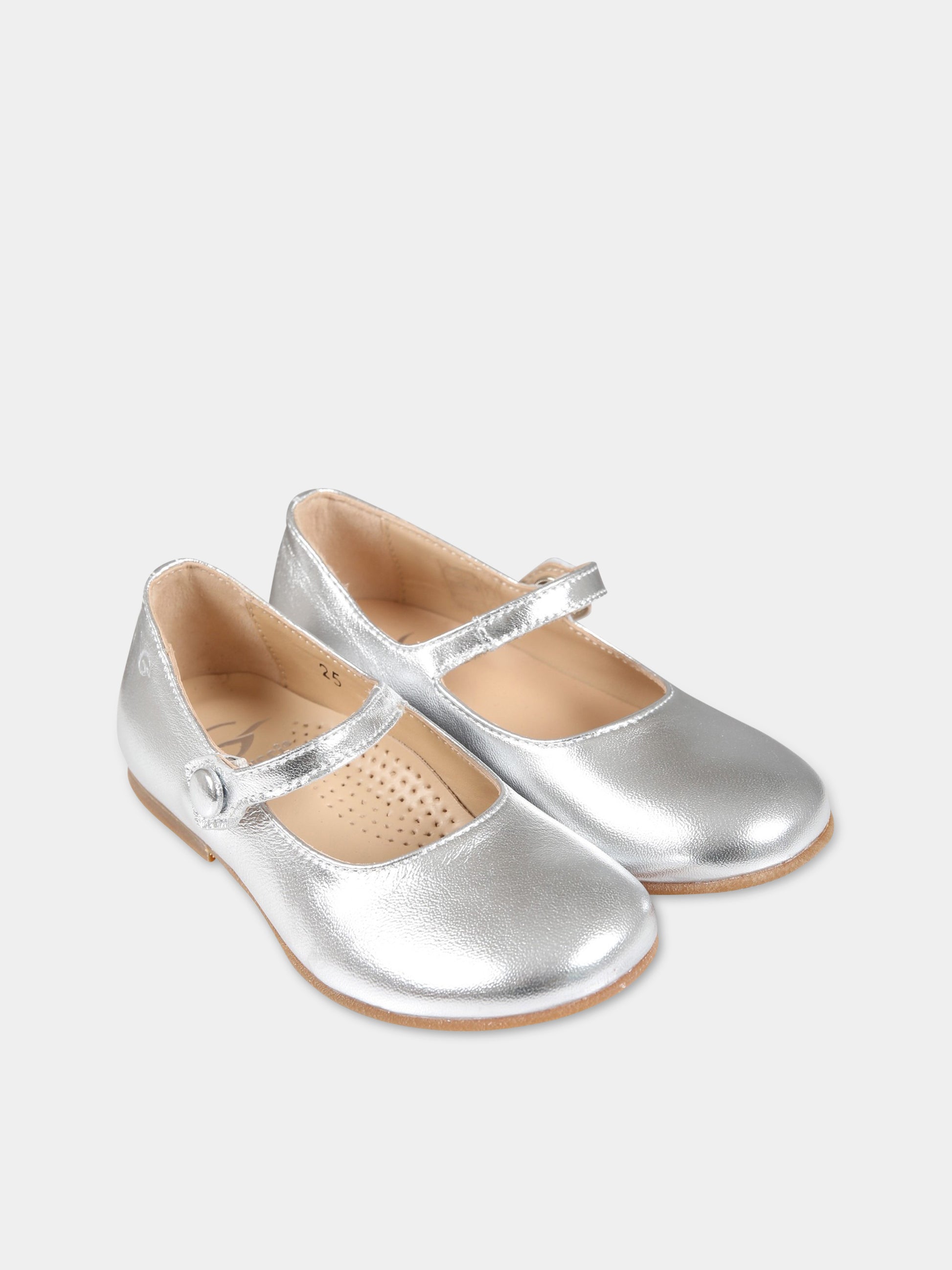 Ballerine argentate per bambina,Gallucci Kids,T00101AM139ARG