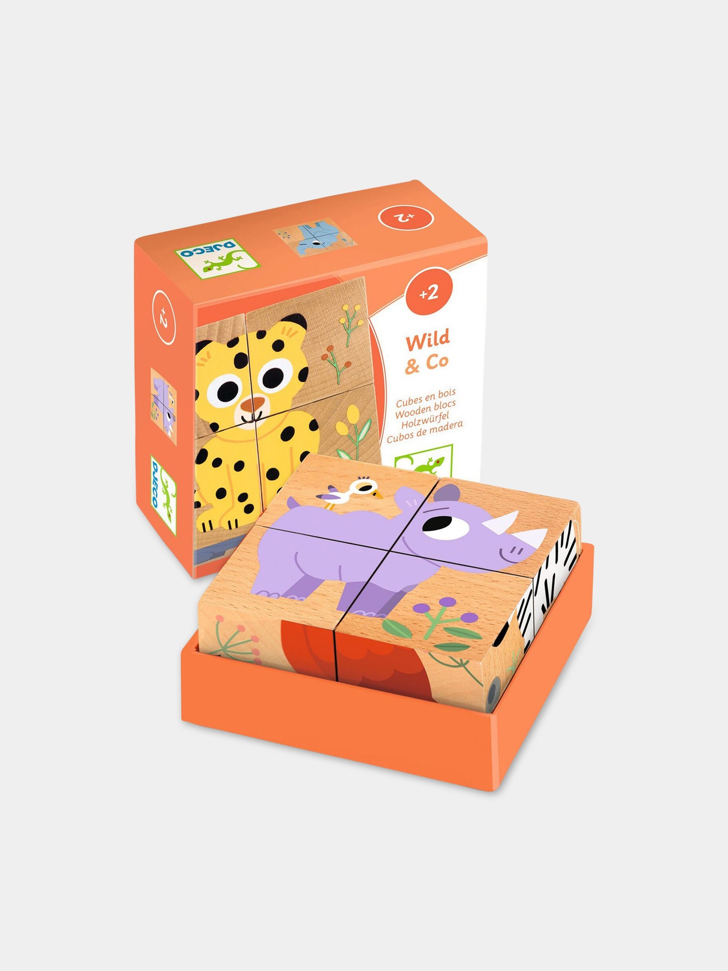 Puzzle multicolor per bambini con quattro blocchi,Djeco,DJ01904