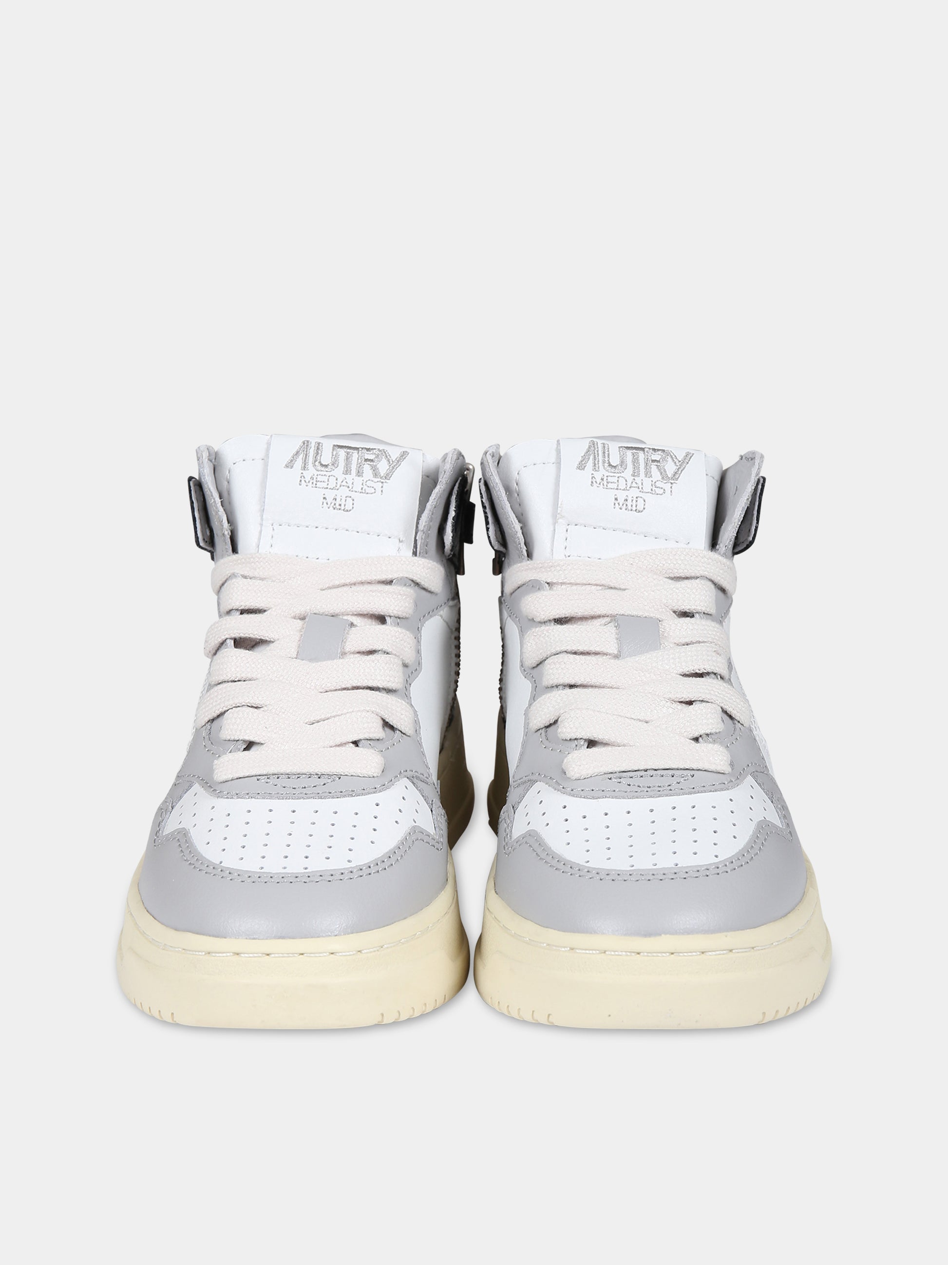 Sneakers grigie per bambini con logo,Autry,KUMK 3C05