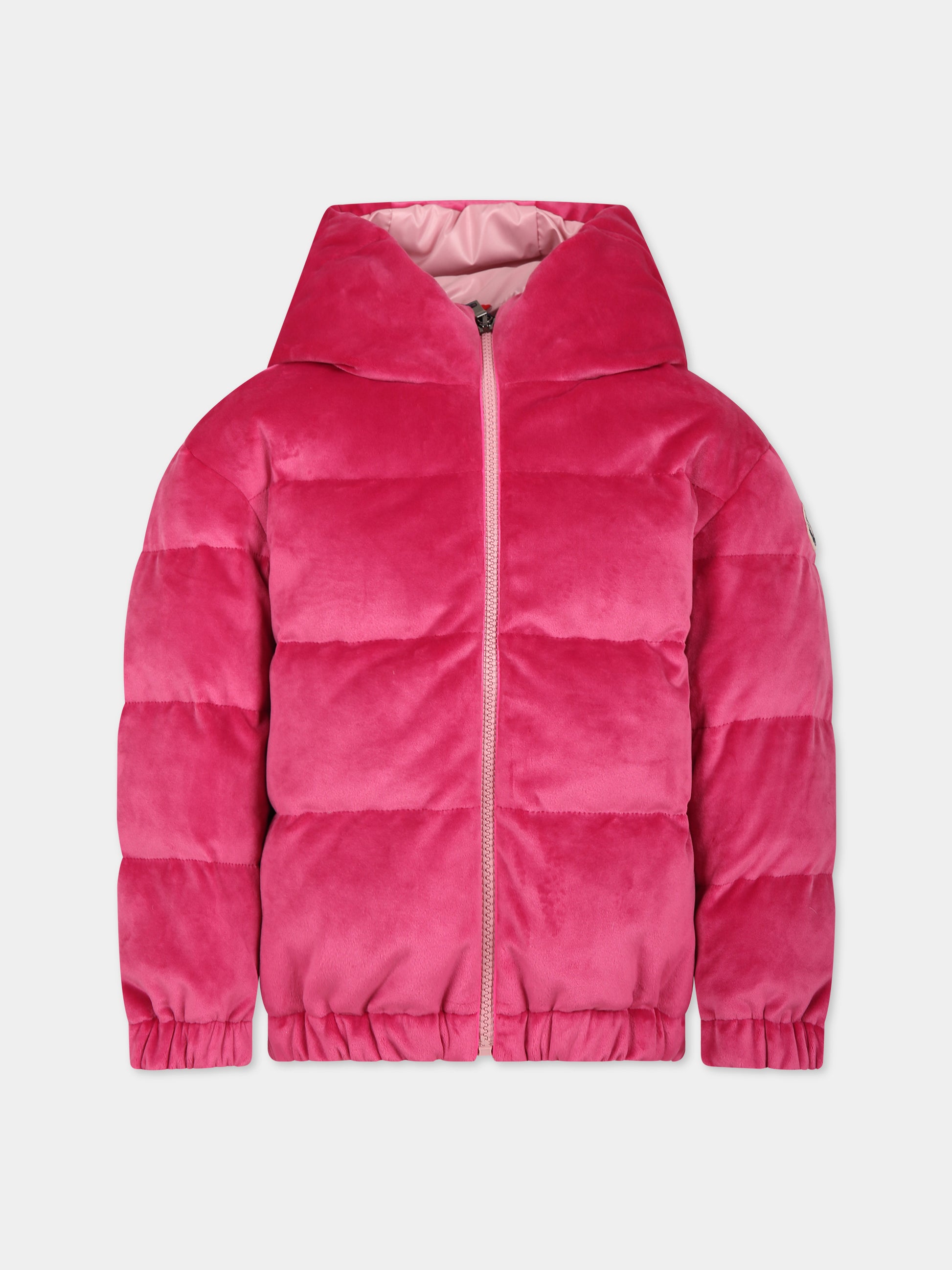 Piumino Daos fucsia per bambina con logo,Moncler Kids,954 1A00023 59731 543