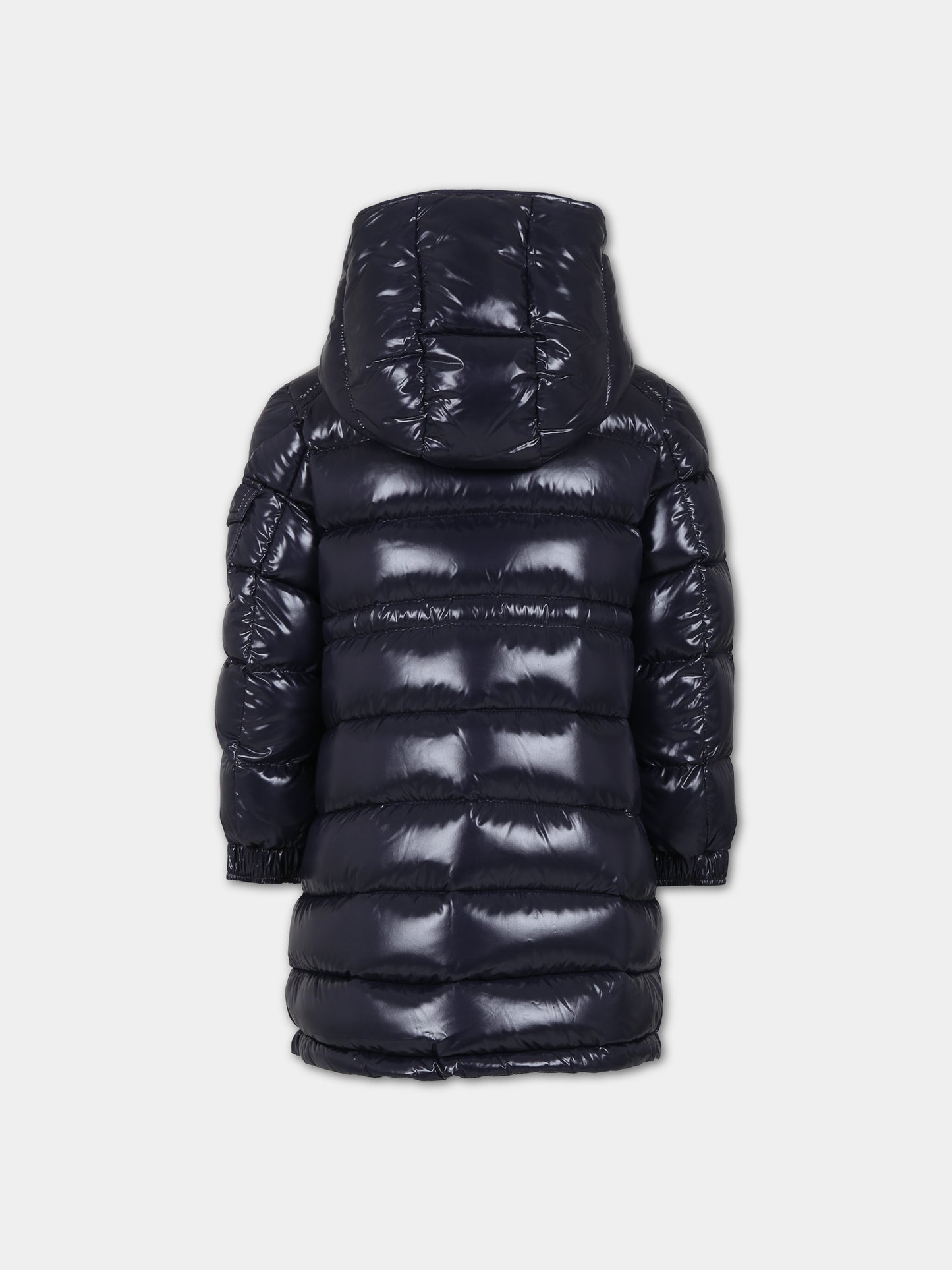 Piumino Cavettaz blu per bambina con logo,Moncler Kids,954 1C00002 5963V 742