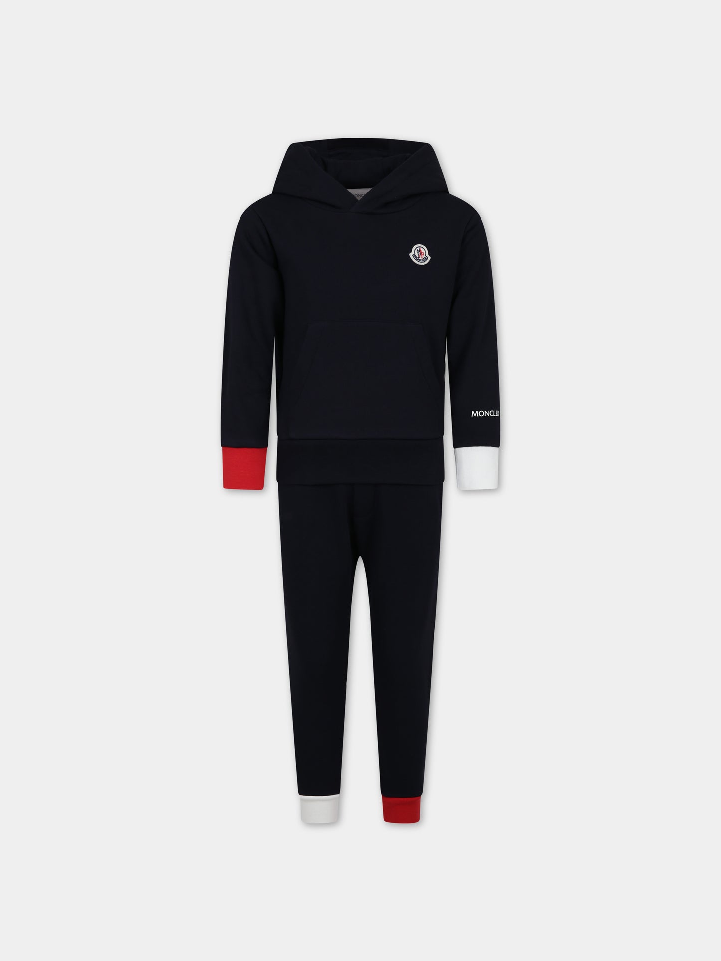 Completo blu per bambino con logo,Moncler Kids,954 8M00008 899PS 778