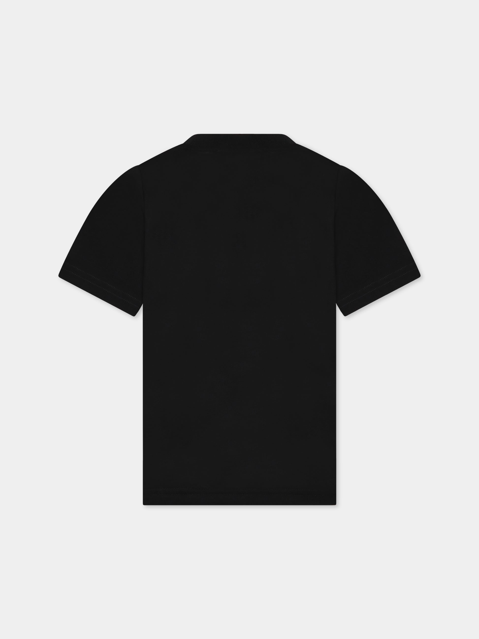 T-shirt nera per bambino con logo e stampa,Dsquared2,DQ1743 D00MV D2T947U DQ900