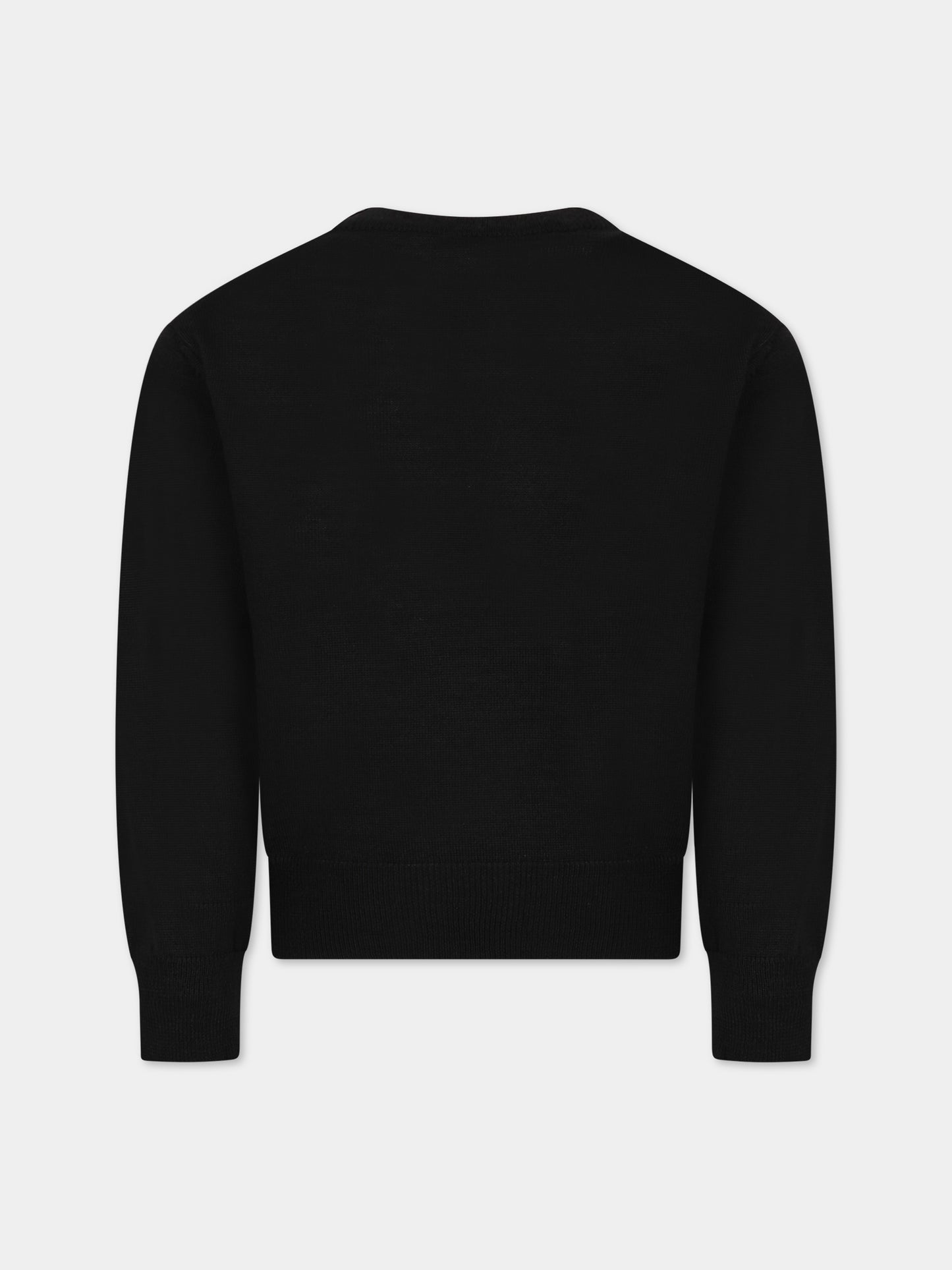 Maglione nero per bambino con logo,Dsquared2,DQ1724 D003F D2K148U DQ900