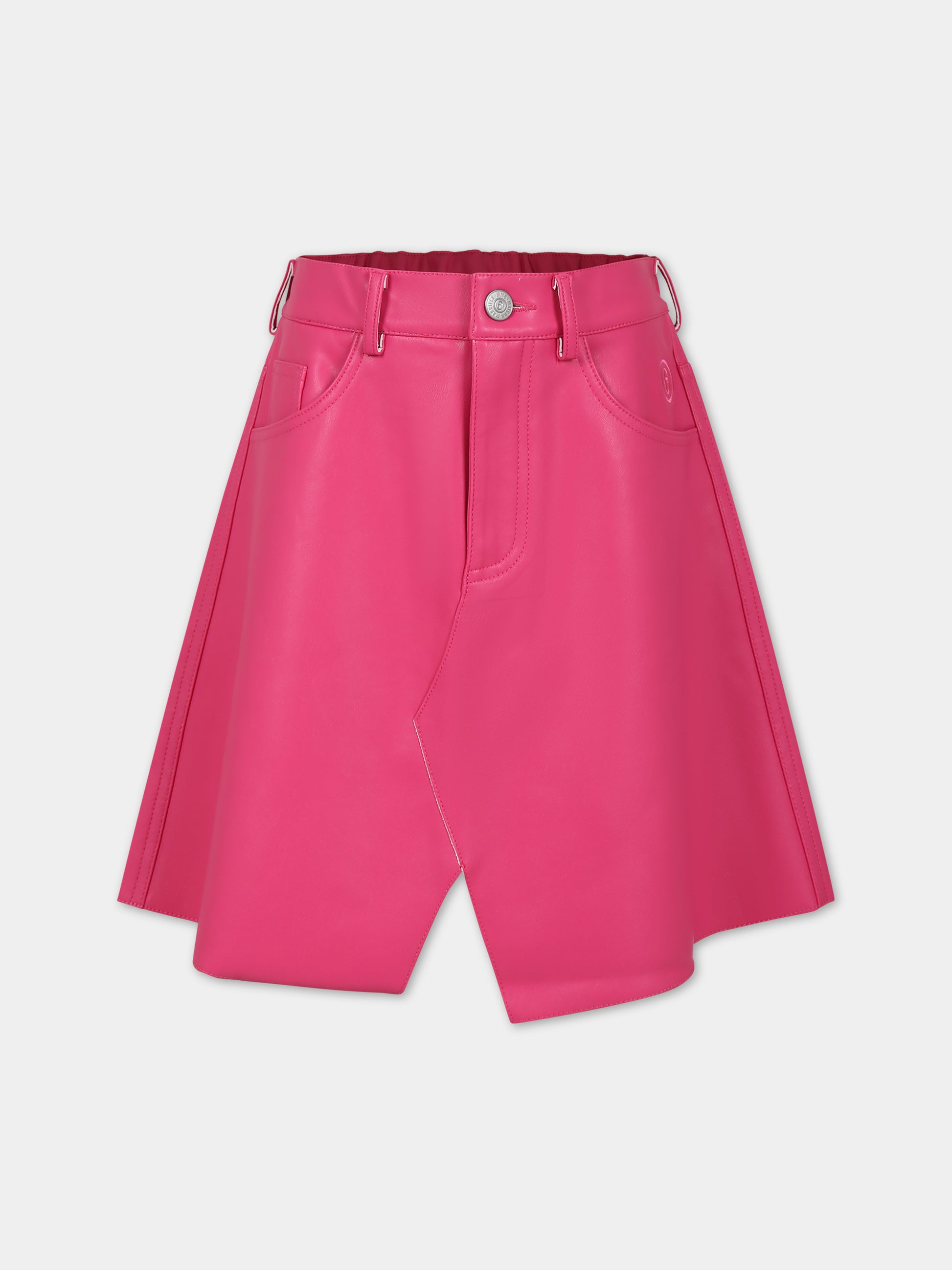 Gonna fucsia per bambina con logo,Mm6 Maison Margiela,M60199 MM065 MM6G7U M6306