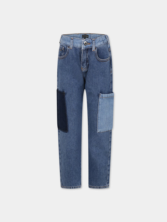 Jeans blu per bambino con aquilotto,Armani Junior,6R4JJB 3D1WZ 0942