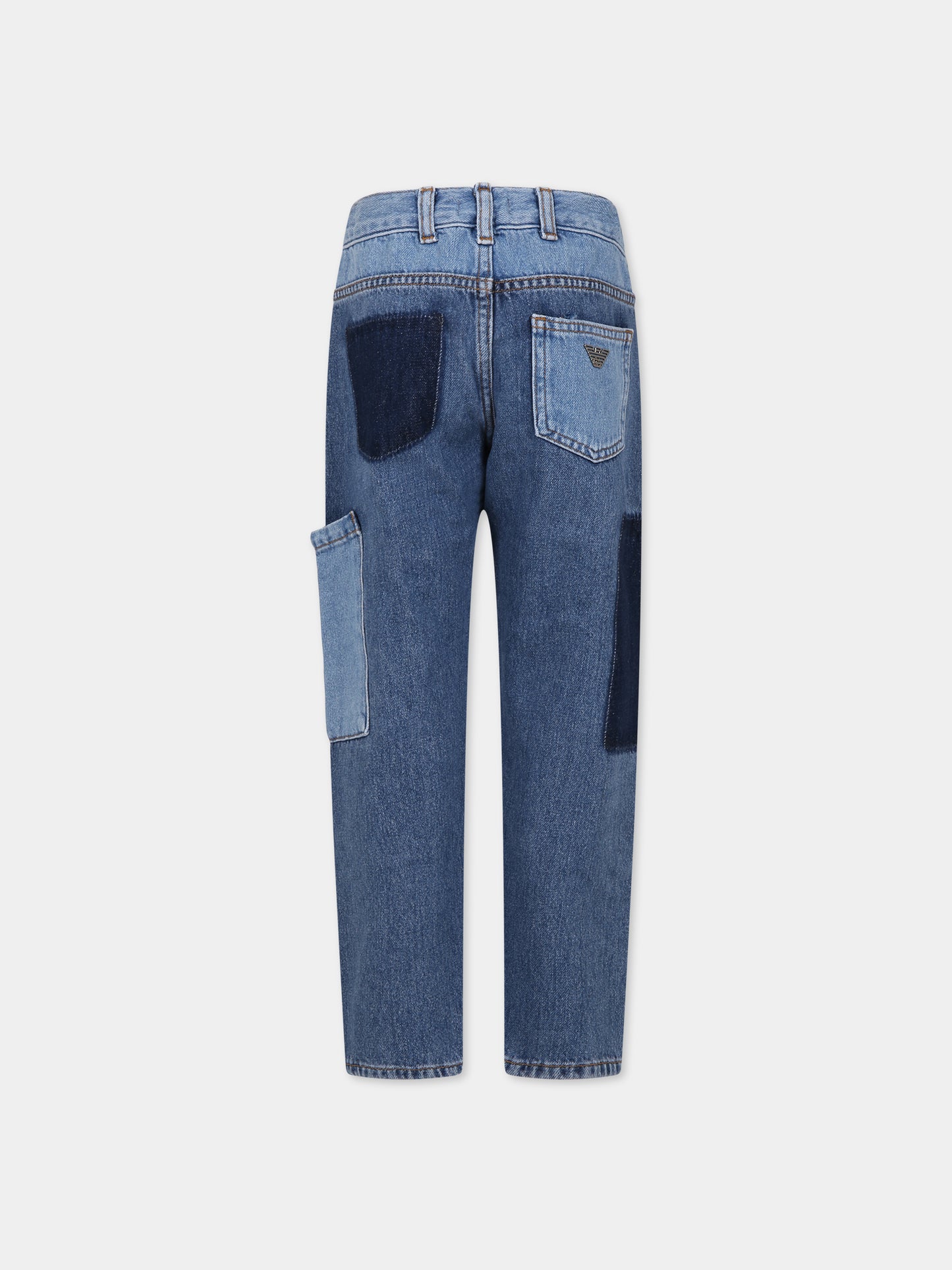 Jeans blu per bambino con aquilotto,Armani Junior,6R4JJB 3D1WZ 0942