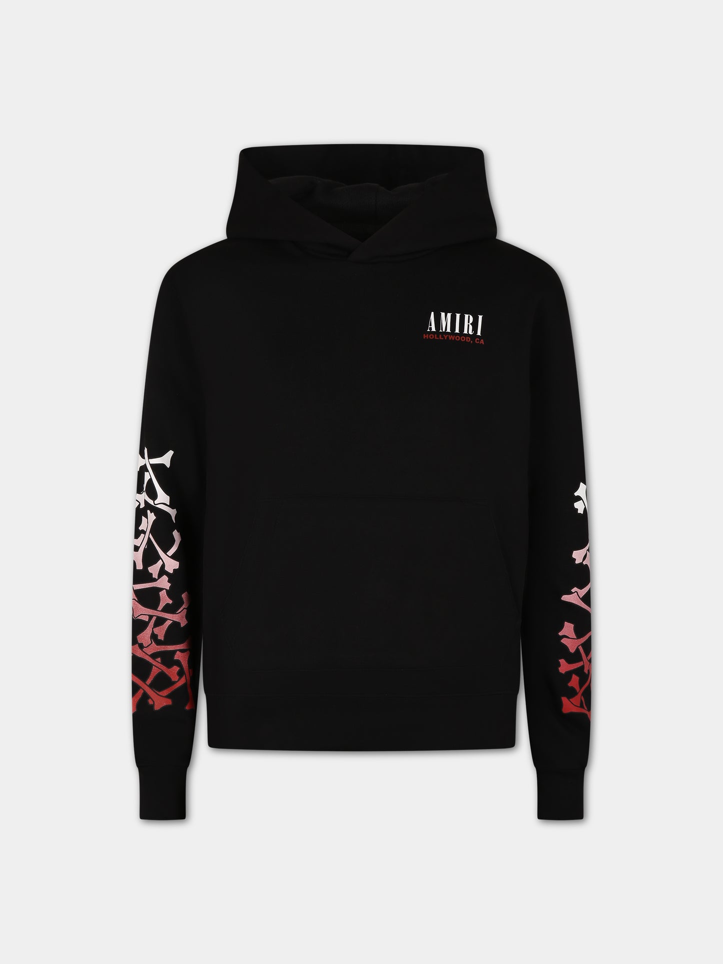 Felpa nera per bambini con stampa ossa e logo,Amiri,PF23KJH002 001