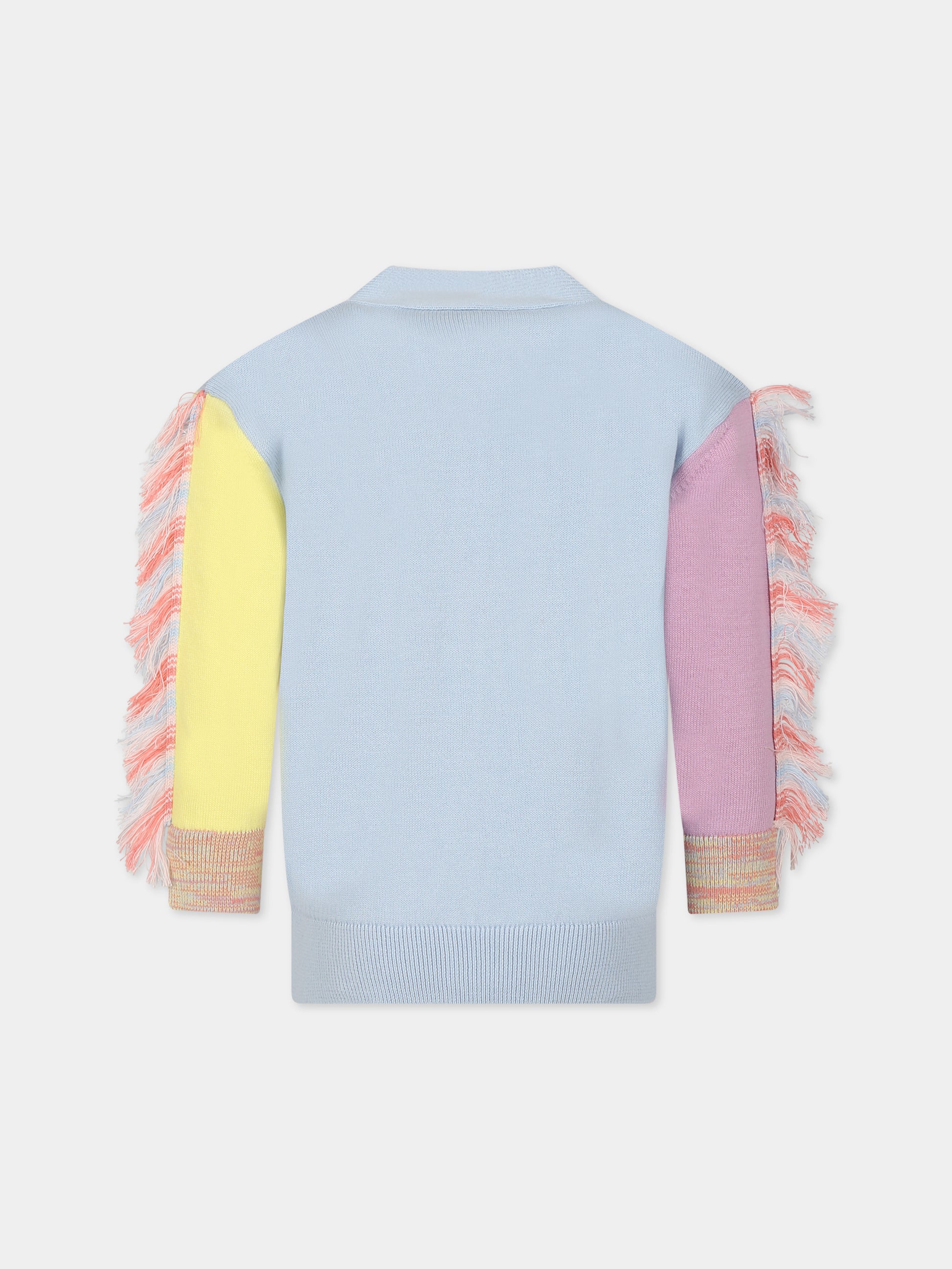 Cardigan multicolor per bambina con unicorni,Stella Mccartney Kids,TT9A10 Z1528 602