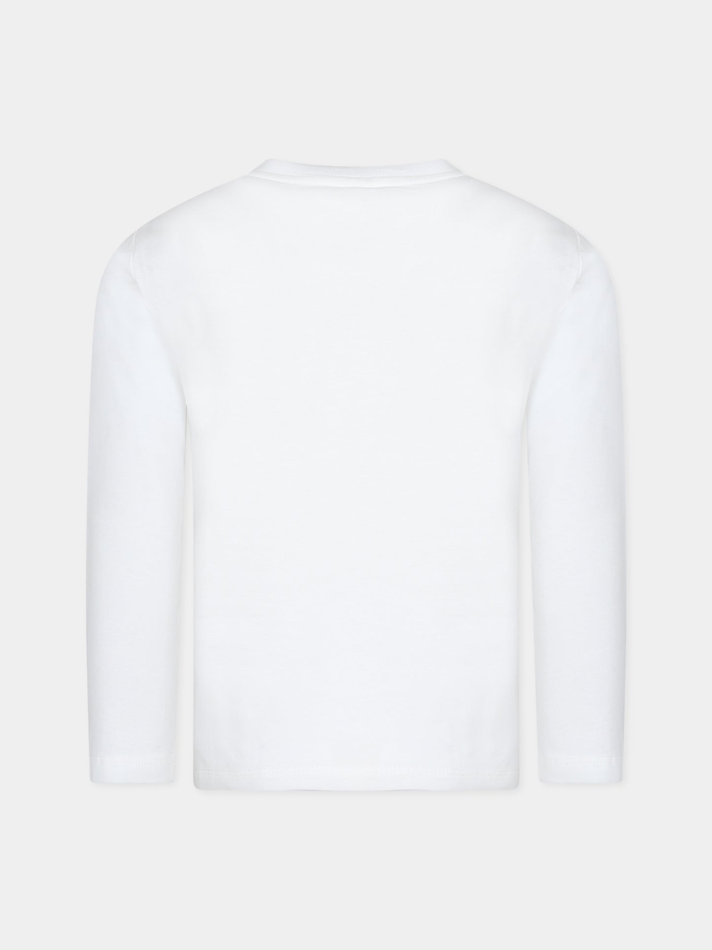 T-shirt bianca per bambino con logo e stampa,Stella Mccartney Kids,TT8P50 Z0434 101