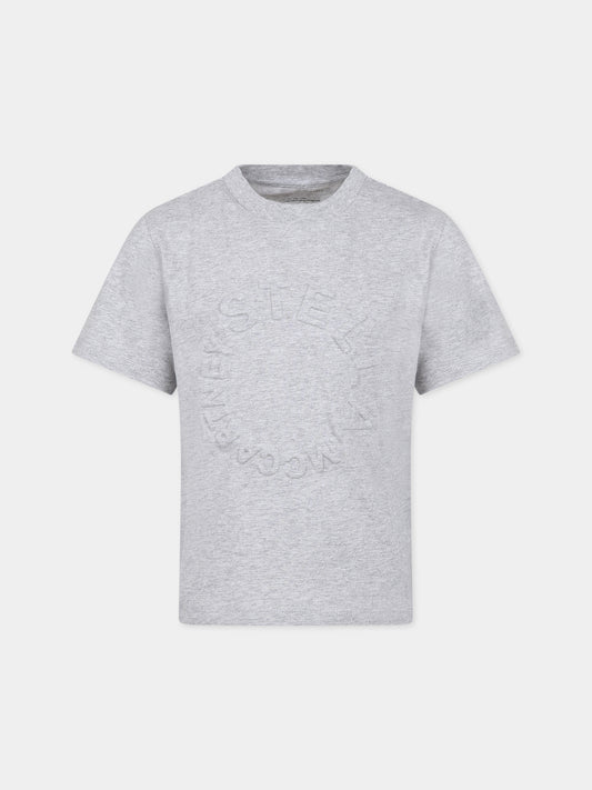 T-shirt grigia per bambino con logo,Stella Mccartney Kids,TT8S51 Z0434 905