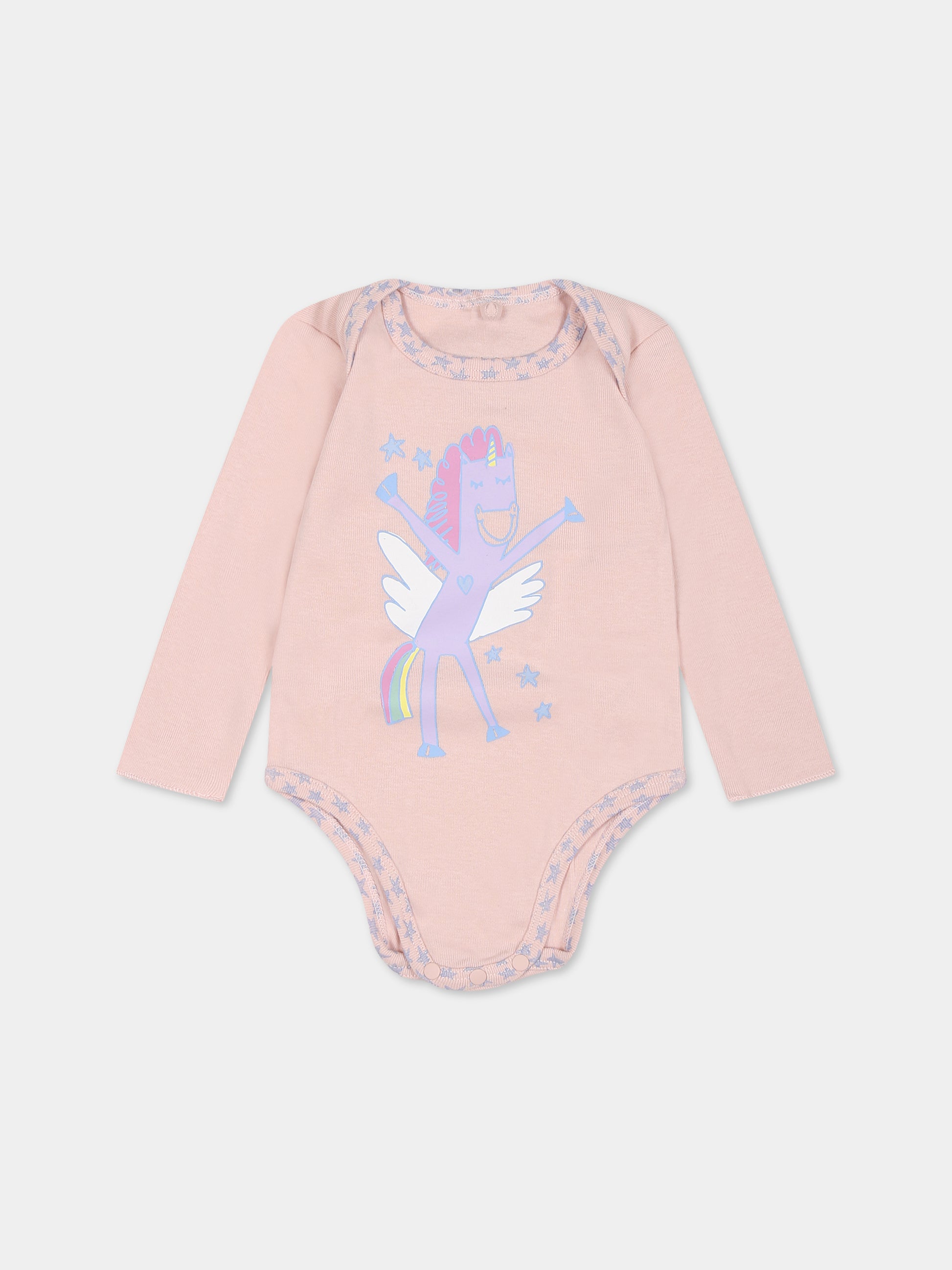 Set rosa per neonata con unicorno,Stella Mccartney Kids,TTB019 Z1467 505MC