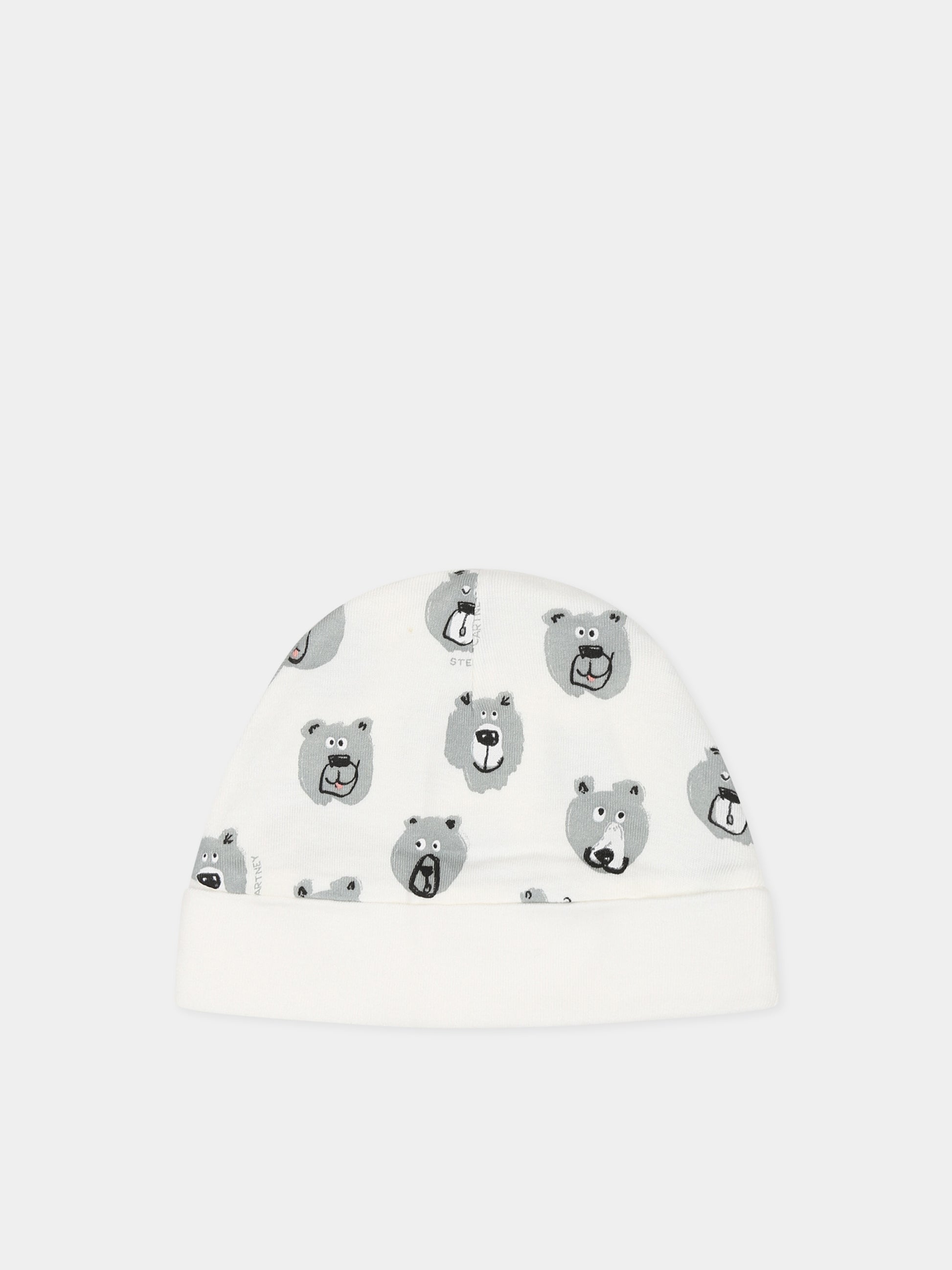 Set bianco per neonato con stampa e logo,Stella Mccartney Kids,TTB559 Z1486 101MC