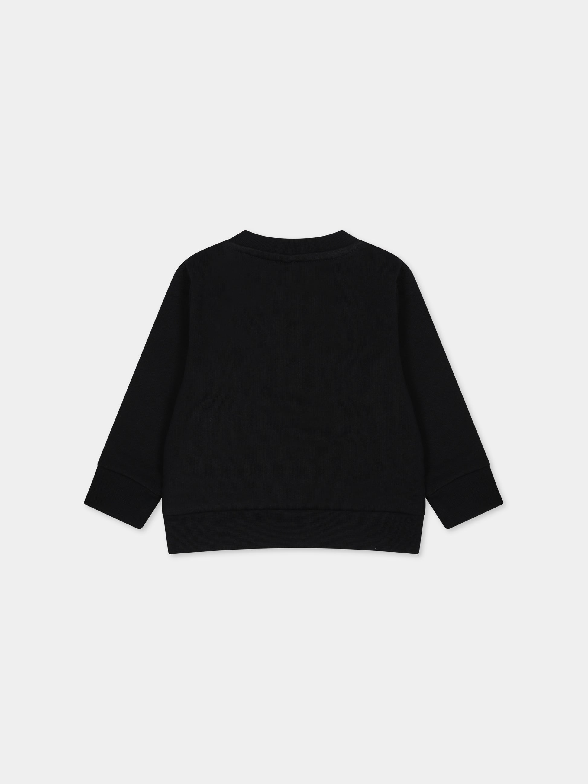 Felpa nera per neonato con stampa,Stella Mccartney Kids,TT4630 Z0447 930