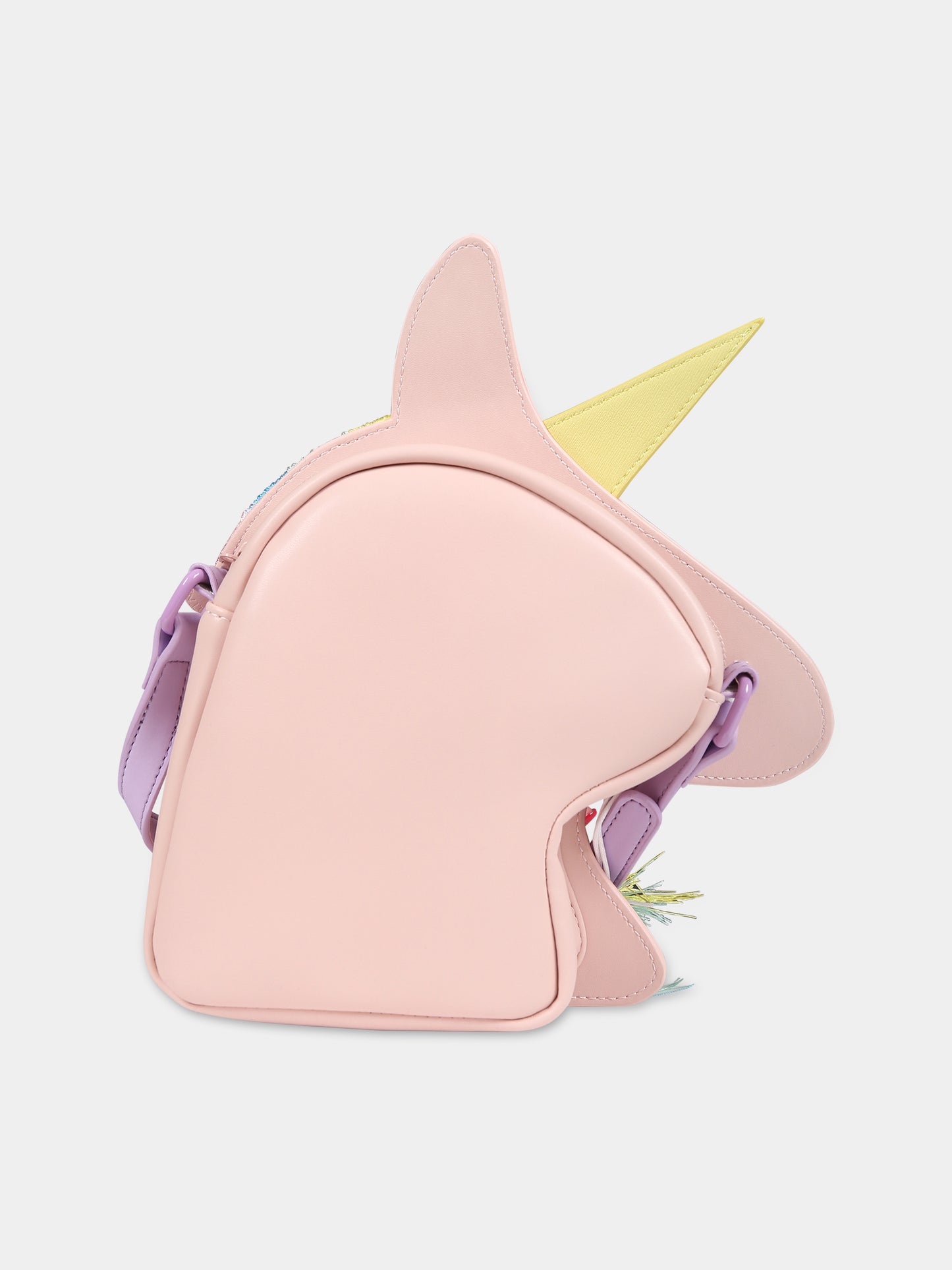 Borsa rosa per bambina con frange,Stella Mccartney Kids,TT0B38 Z0699 505