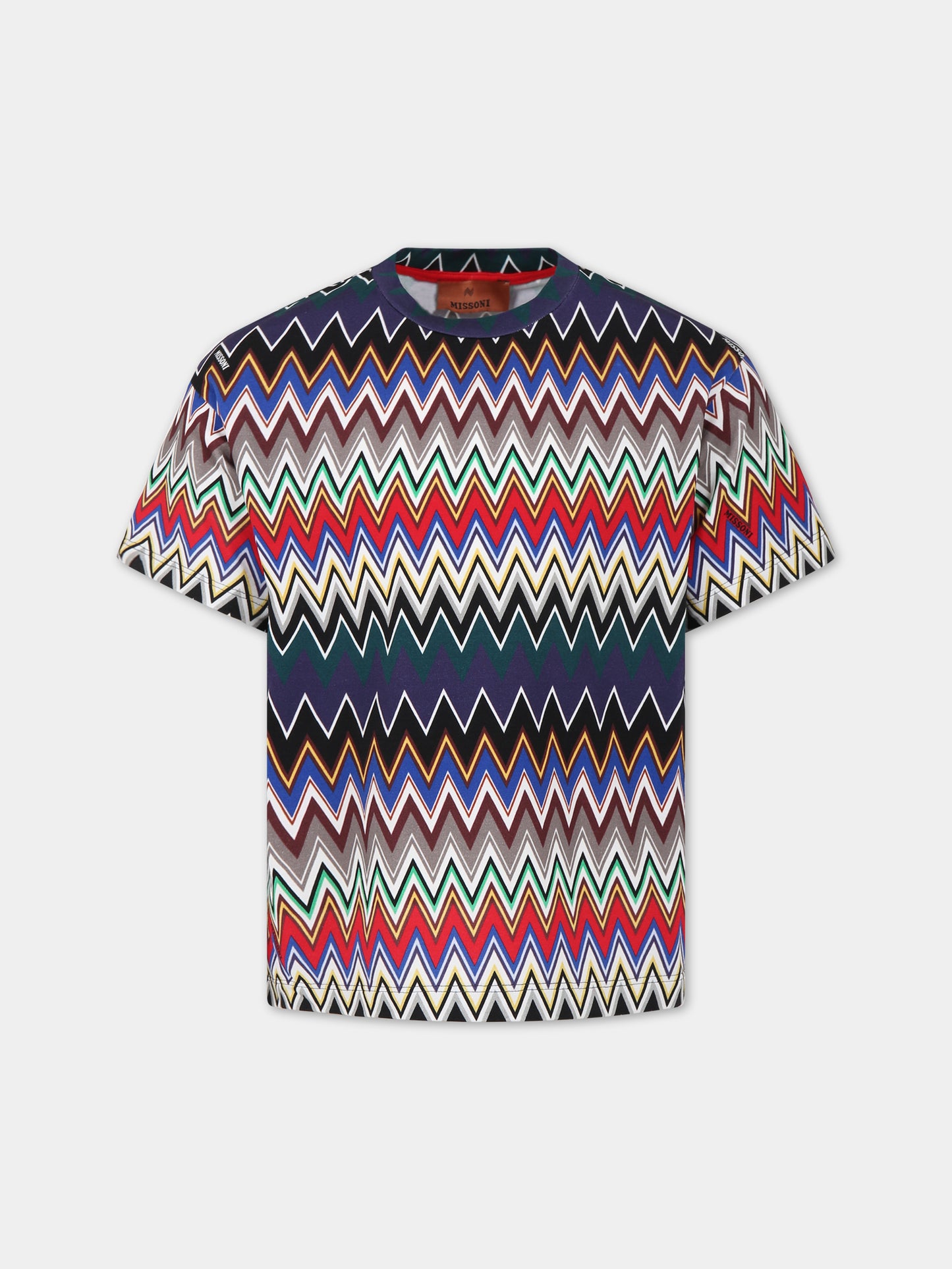 T-shirt multicolor per bambino con logo,Missoni,MT8P81 J0321 998