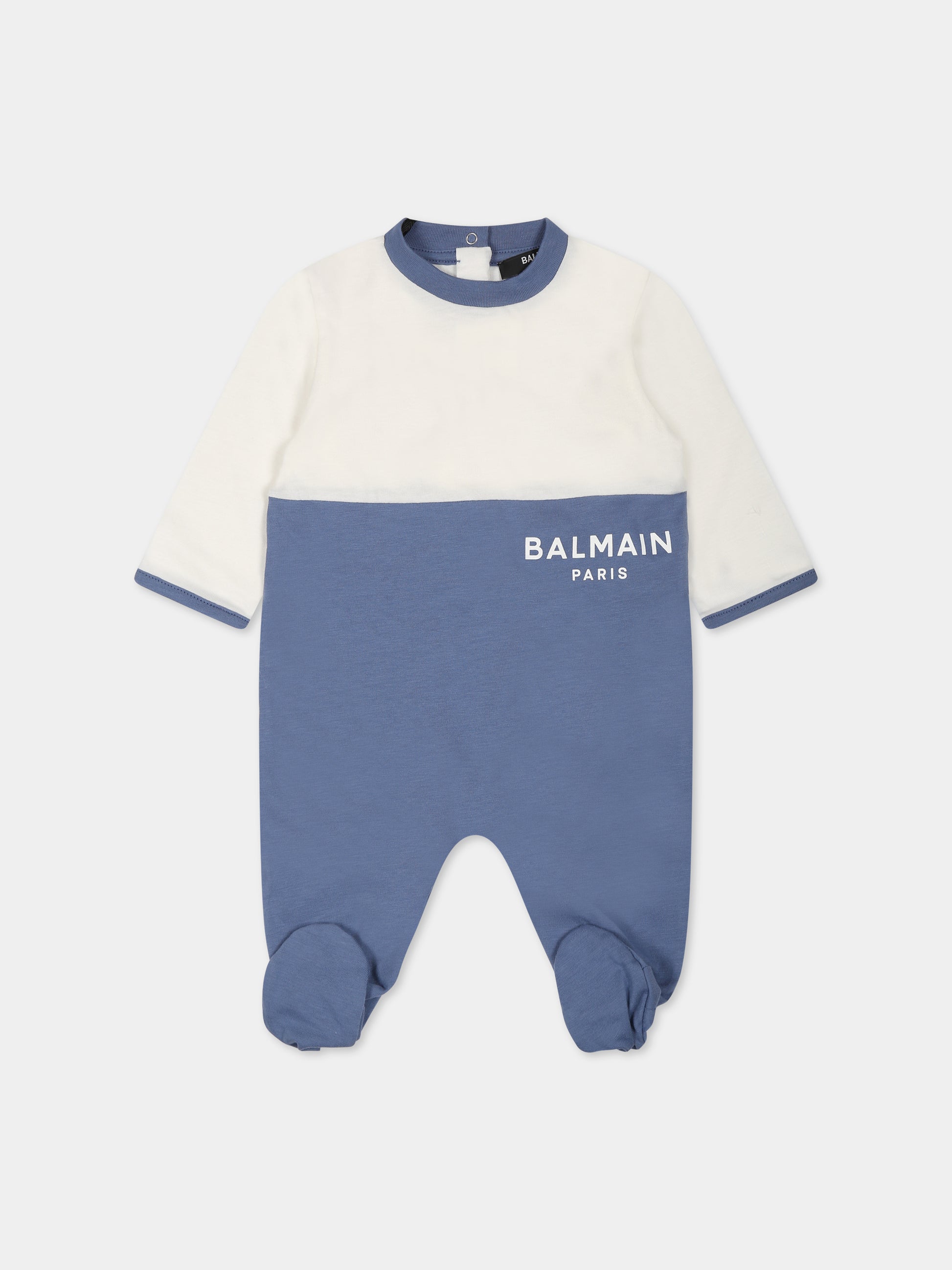 Set blu per neonato con logo,Balmain Kids,BTB540 Z0116 102BL
