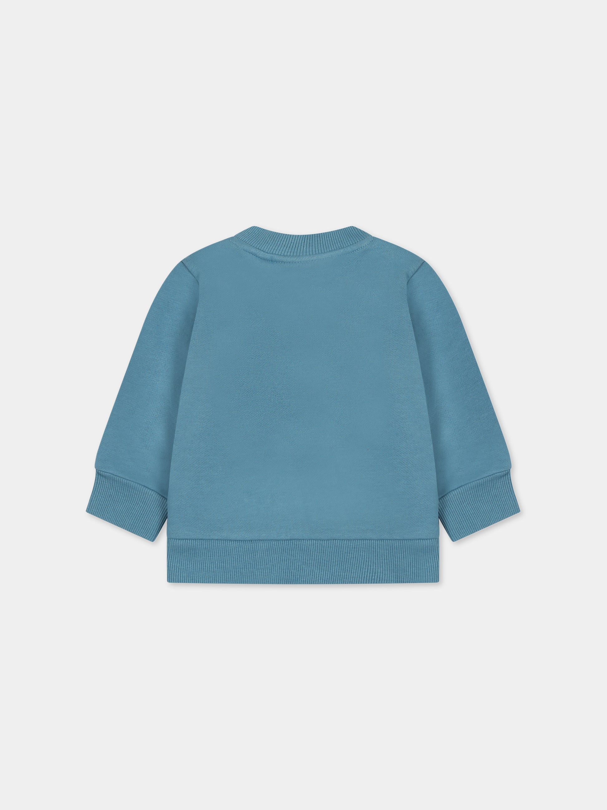 Felpa azzurra per neonato con stampa logo,Timberland,T60008 875