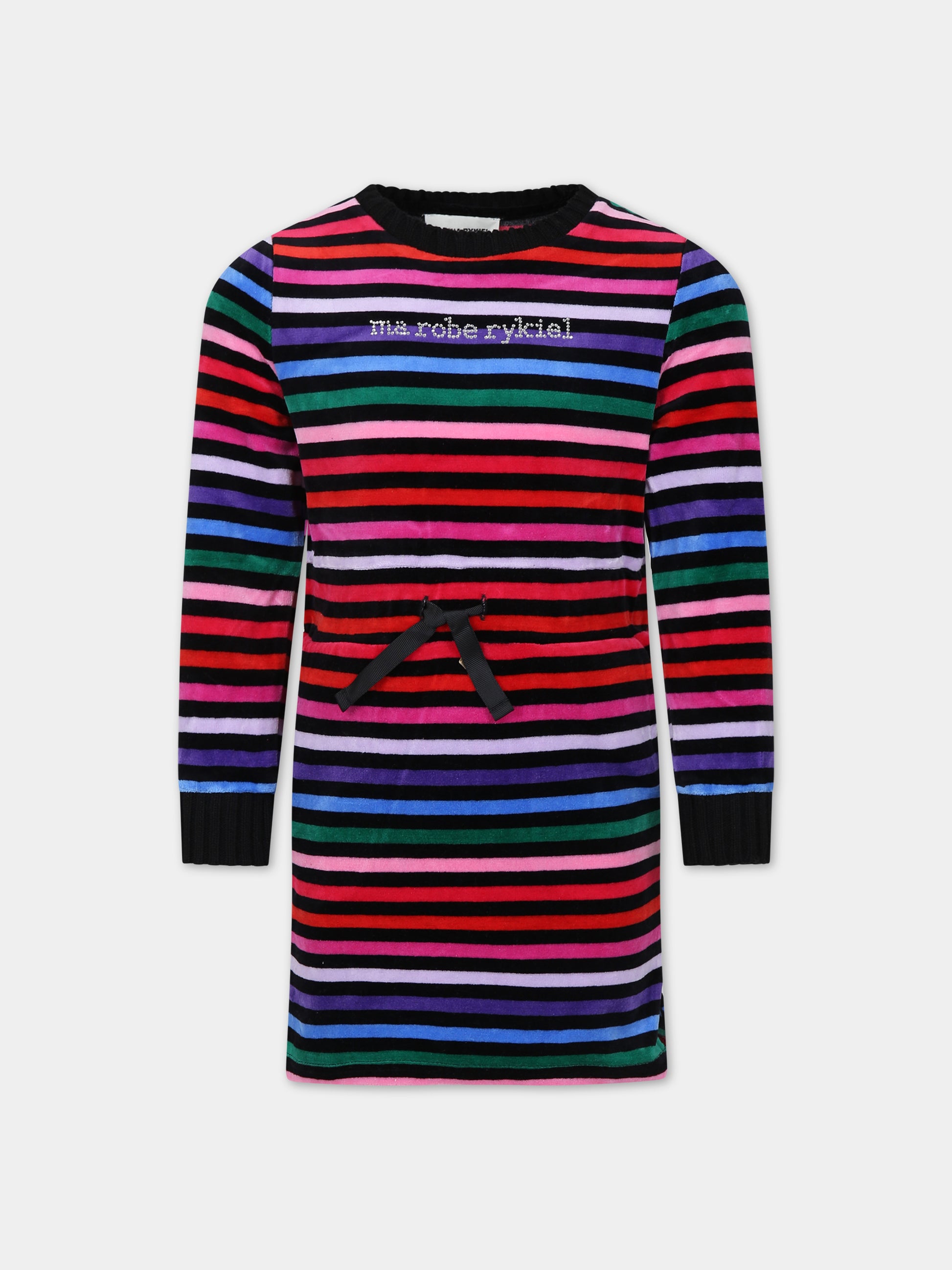 Vestito nero per bambina co logo,Sonia Rykiel Paris,A12029 Z44