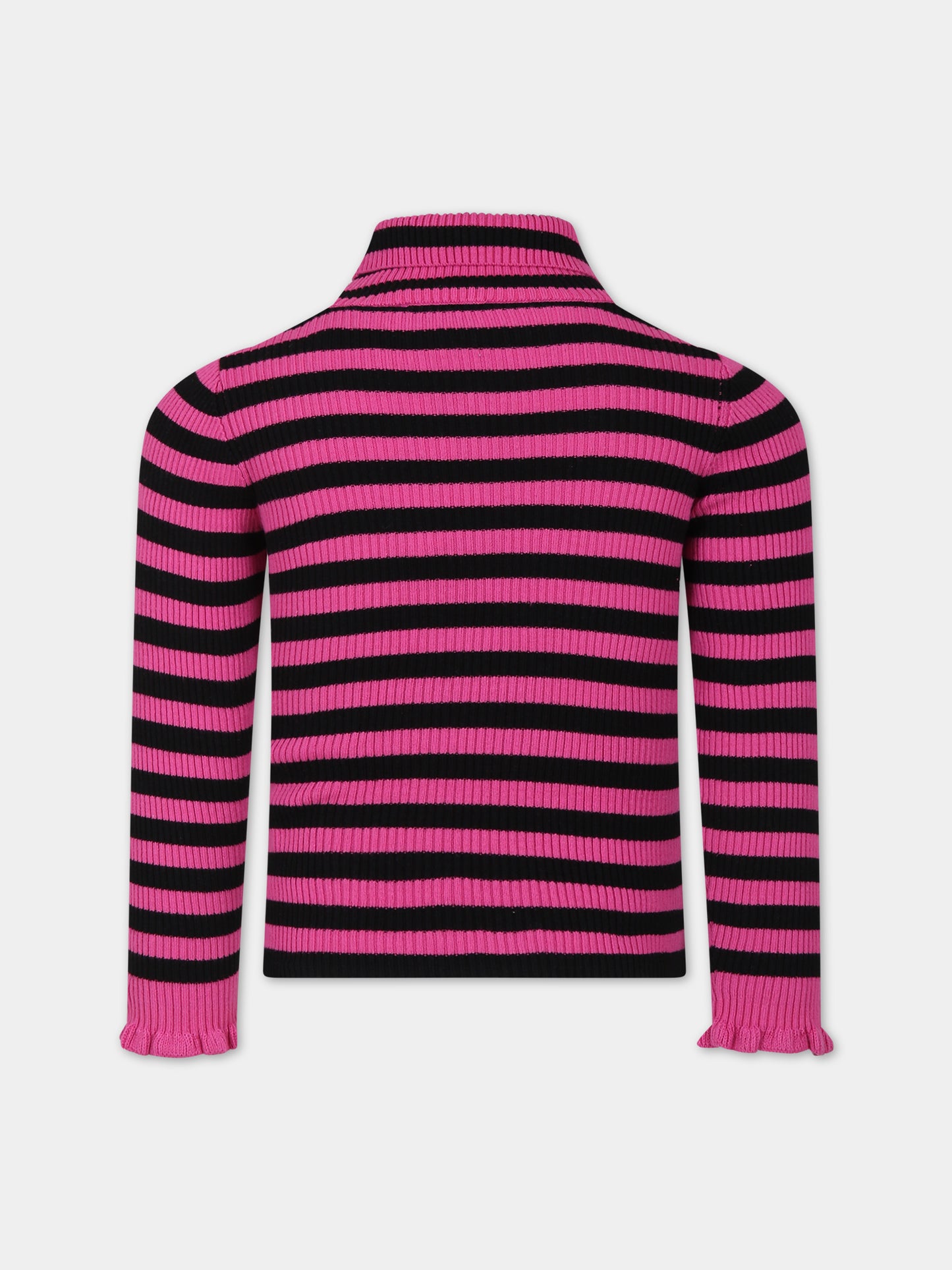 Dolcevita fucsia per bambina con logo,Sonia Rykiel Paris,A15030 49E