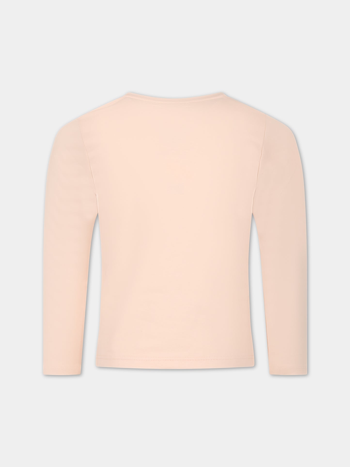 T-shirt rosa per bambina con logo,Chloé Kids,C15E26 45K