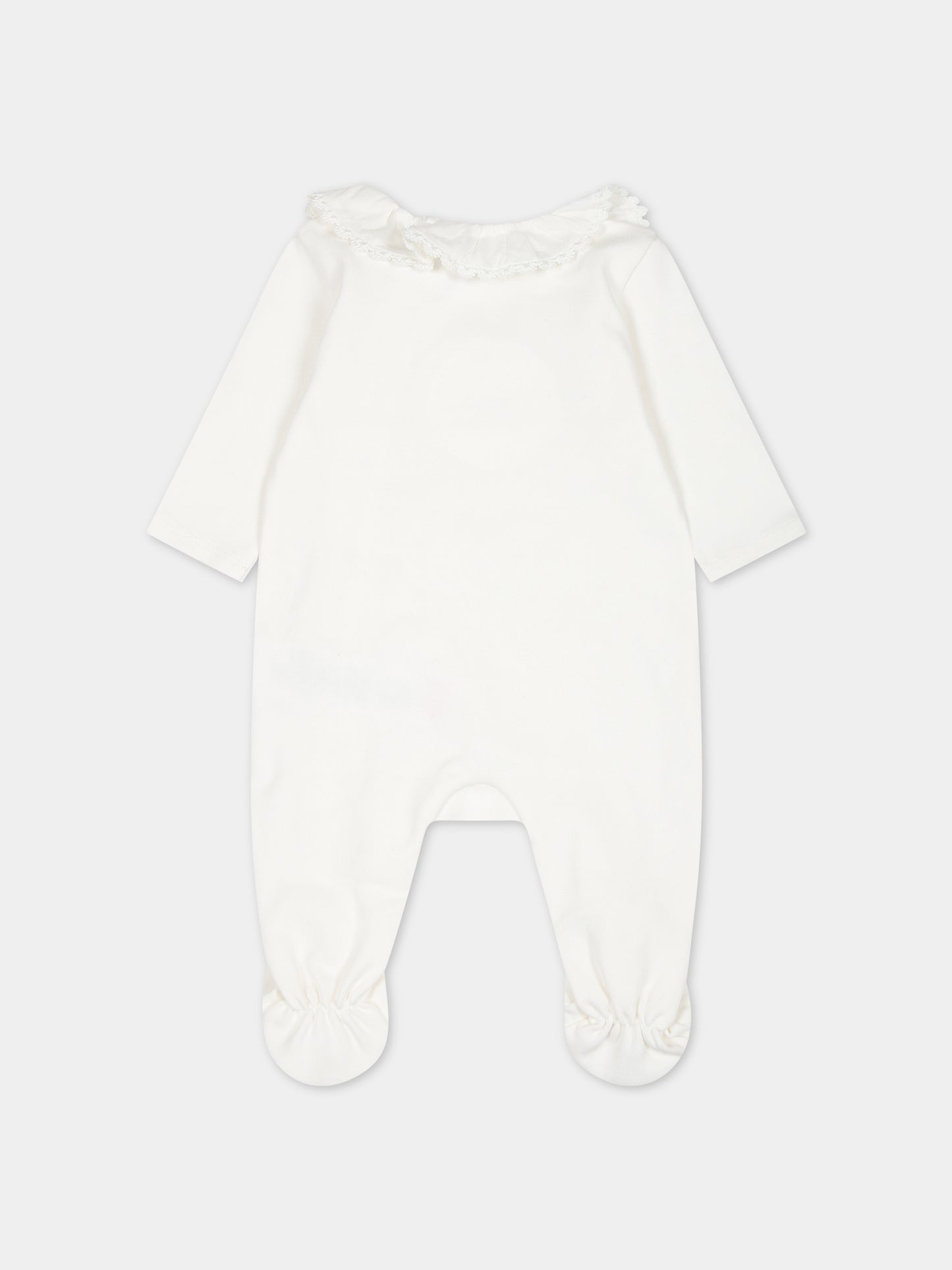 Set bianco per neonata con logo,Chloé Kids,C9K231 117