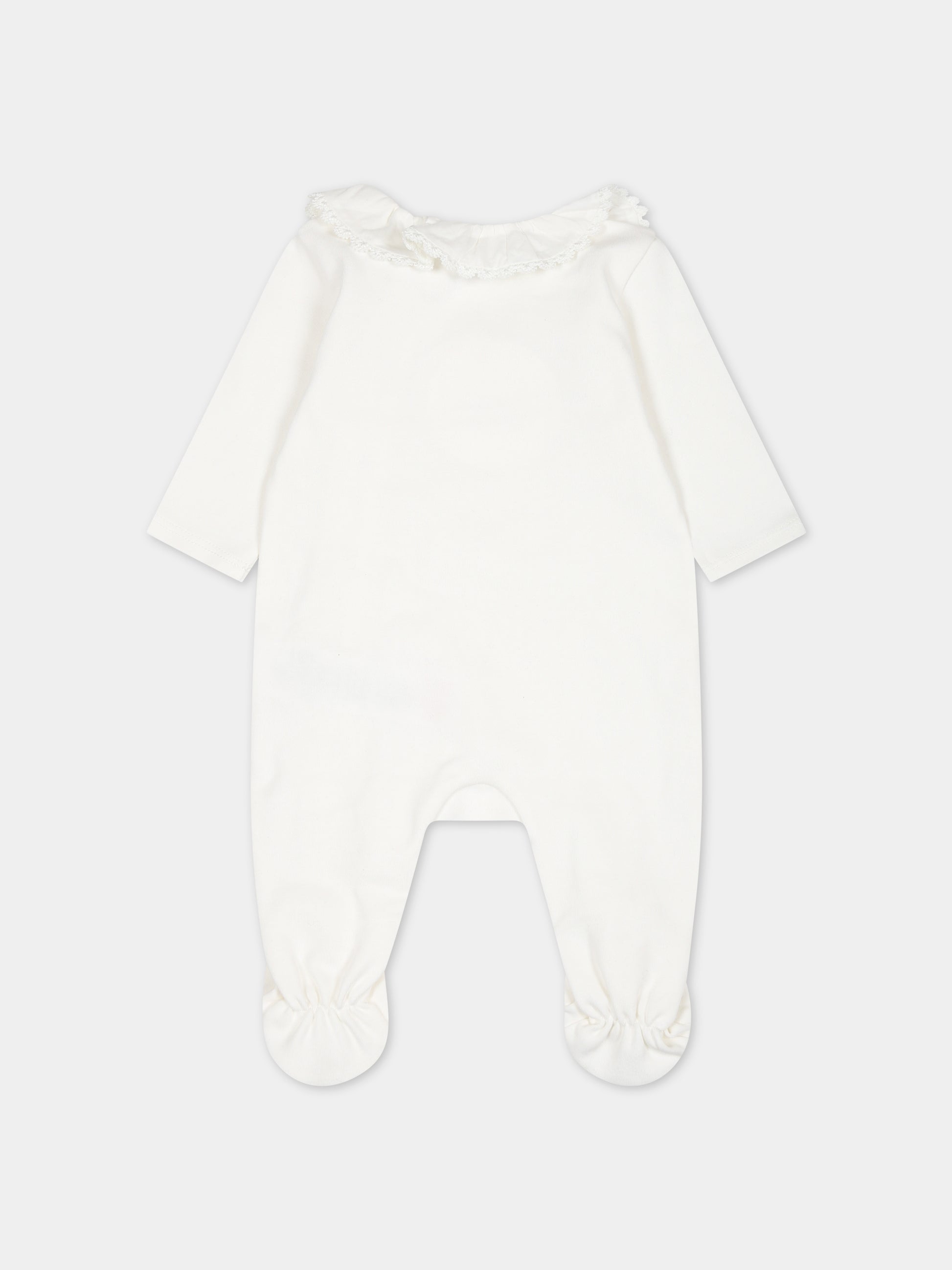 Set bianco per neonata con logo,Chloé Kids,C9K231 117