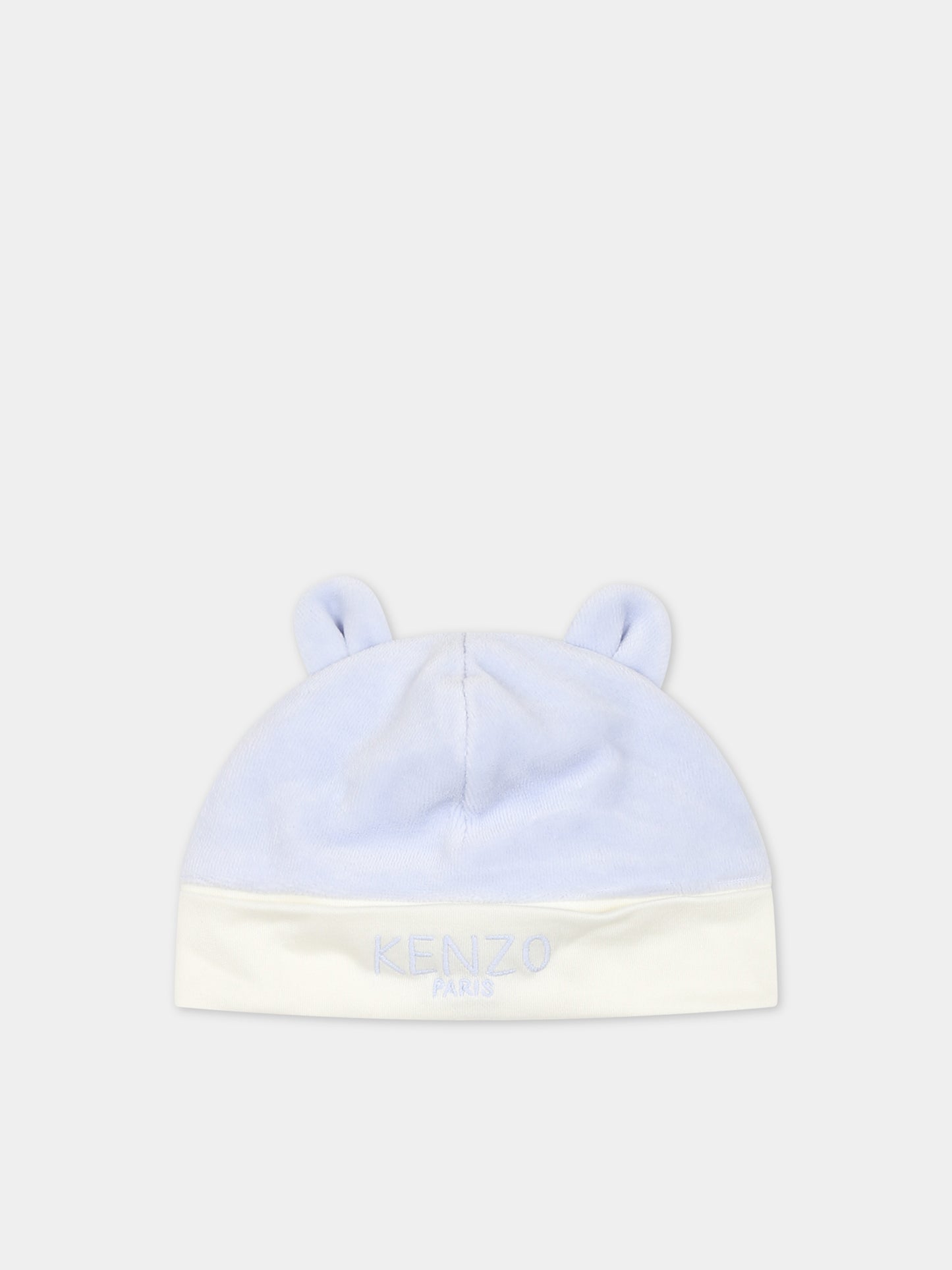 Set celeste per neonato con logo,Kenzo Kids,K98143 771