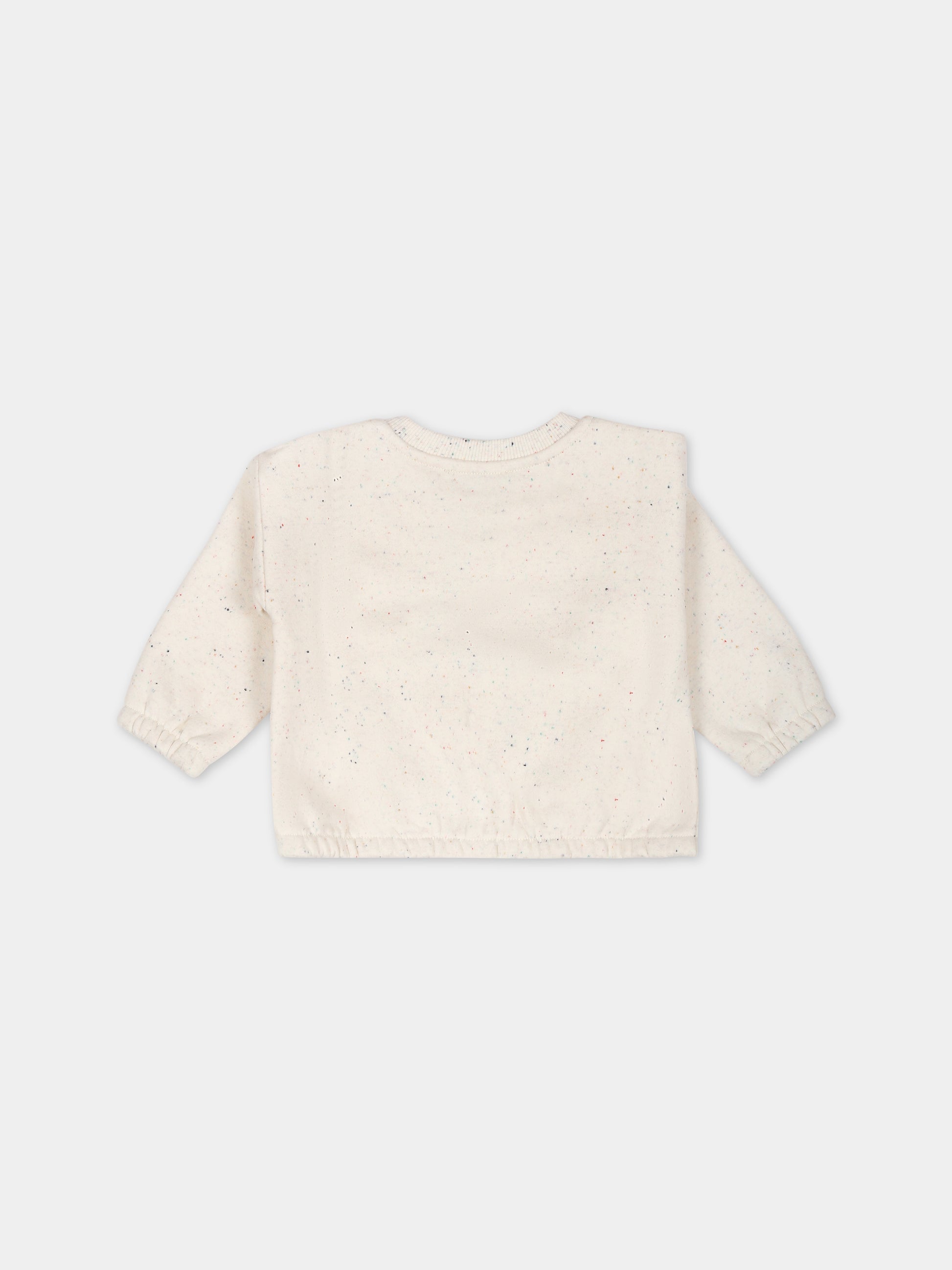Felpa avorio per neonata con logo,Kenzo Kids,K05511 22C