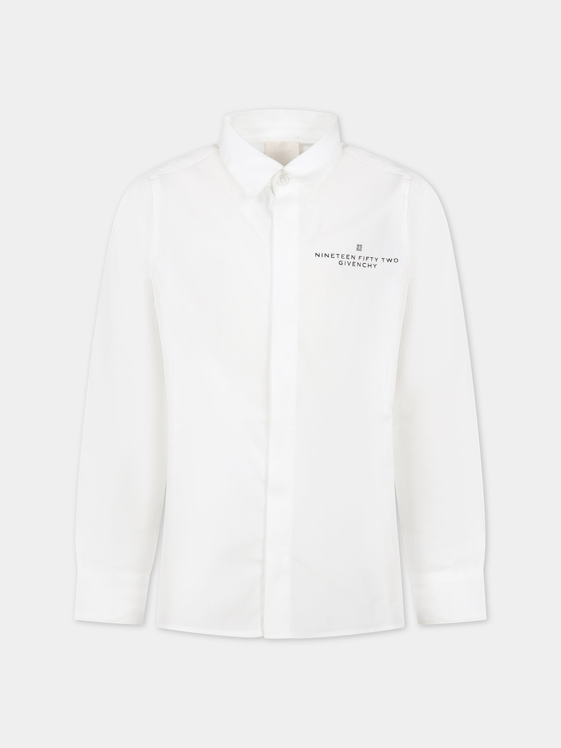 Camicia bianca per bambino con logo,Givenchy Kids,H25468 10P
