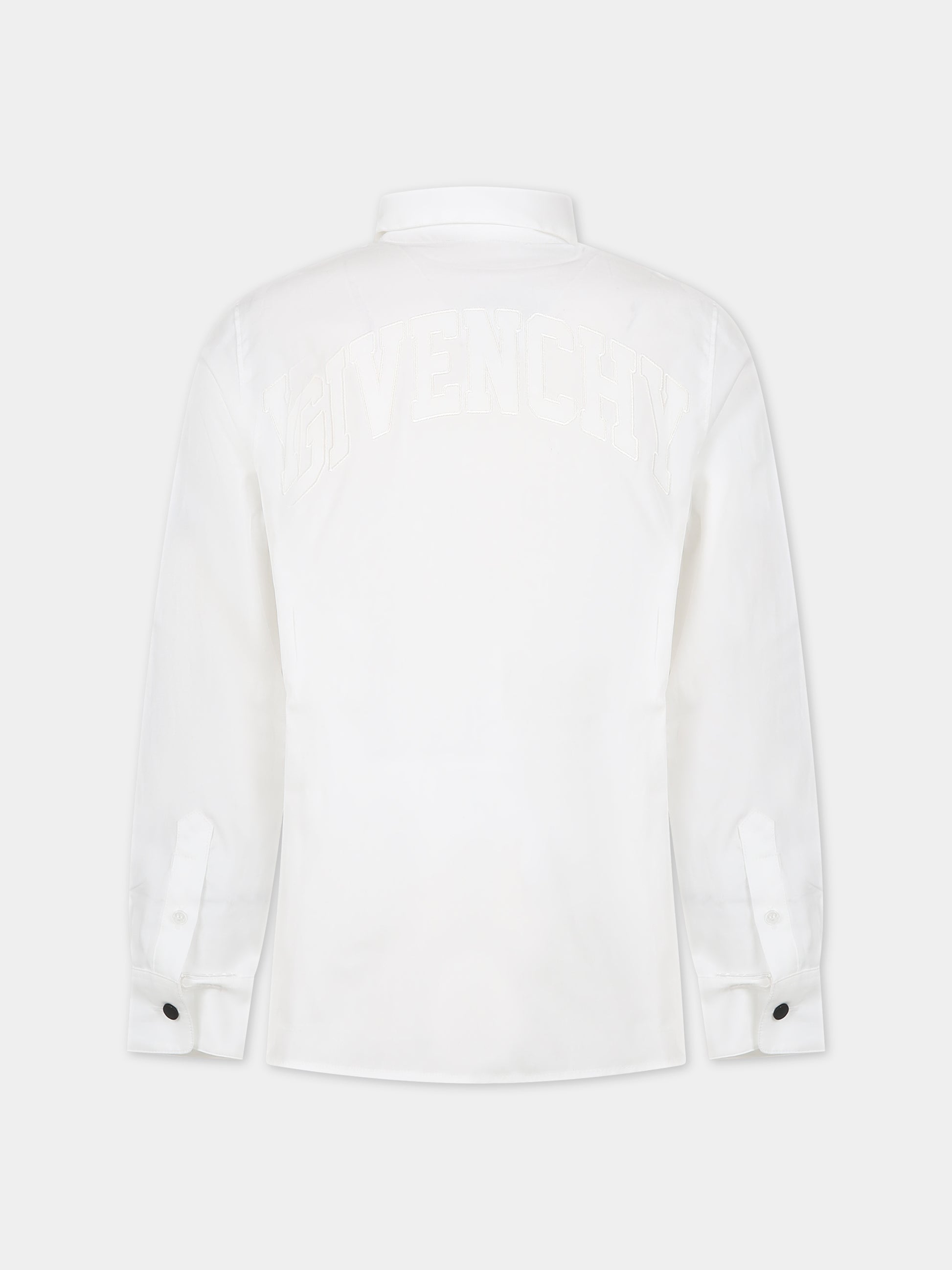 Camicia bianca per bambino con logo,Givenchy Kids,H25468 10P
