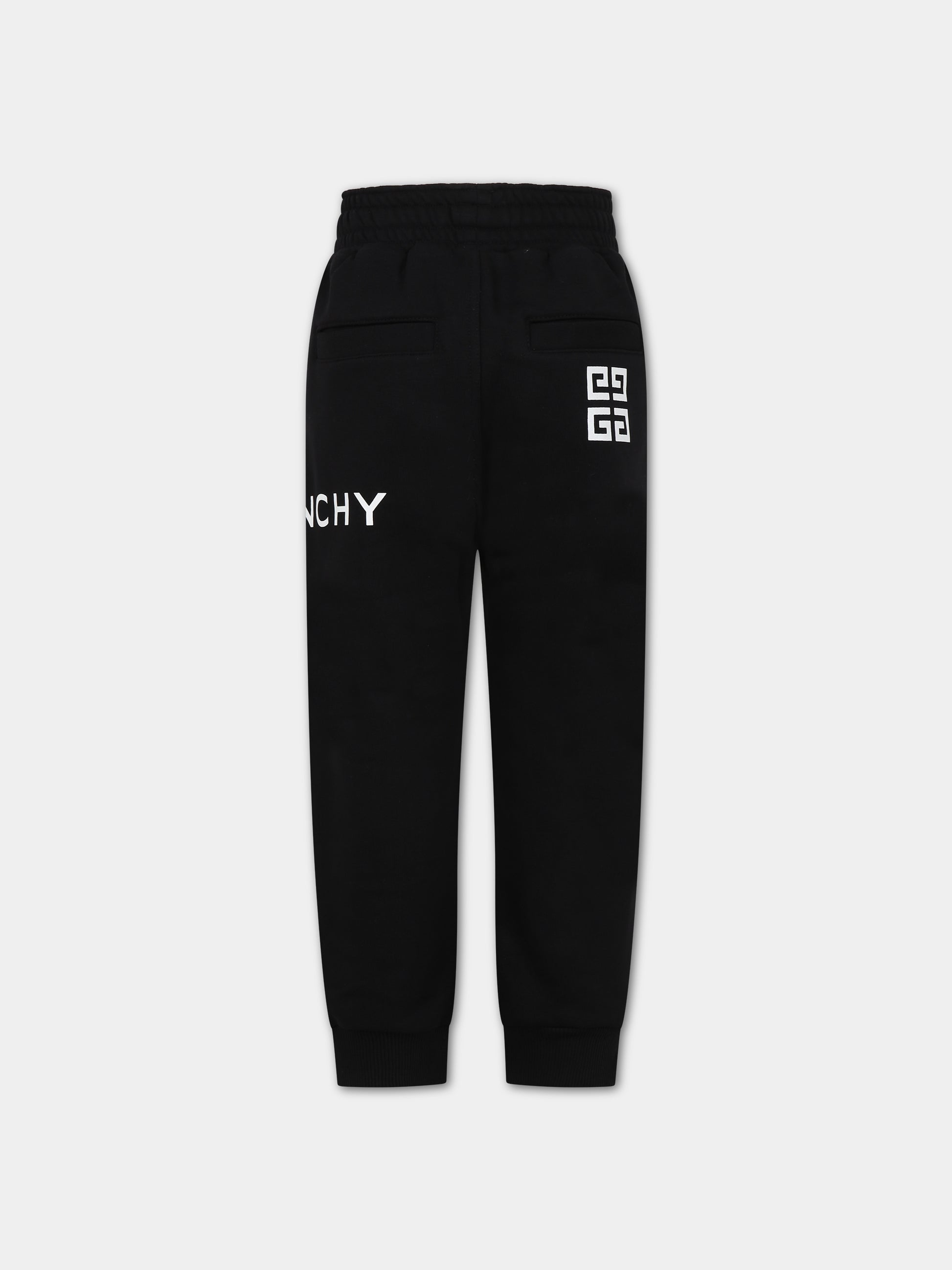 Pantaloni neri per bambino con logo,Givenchy Kids,H24231 09B