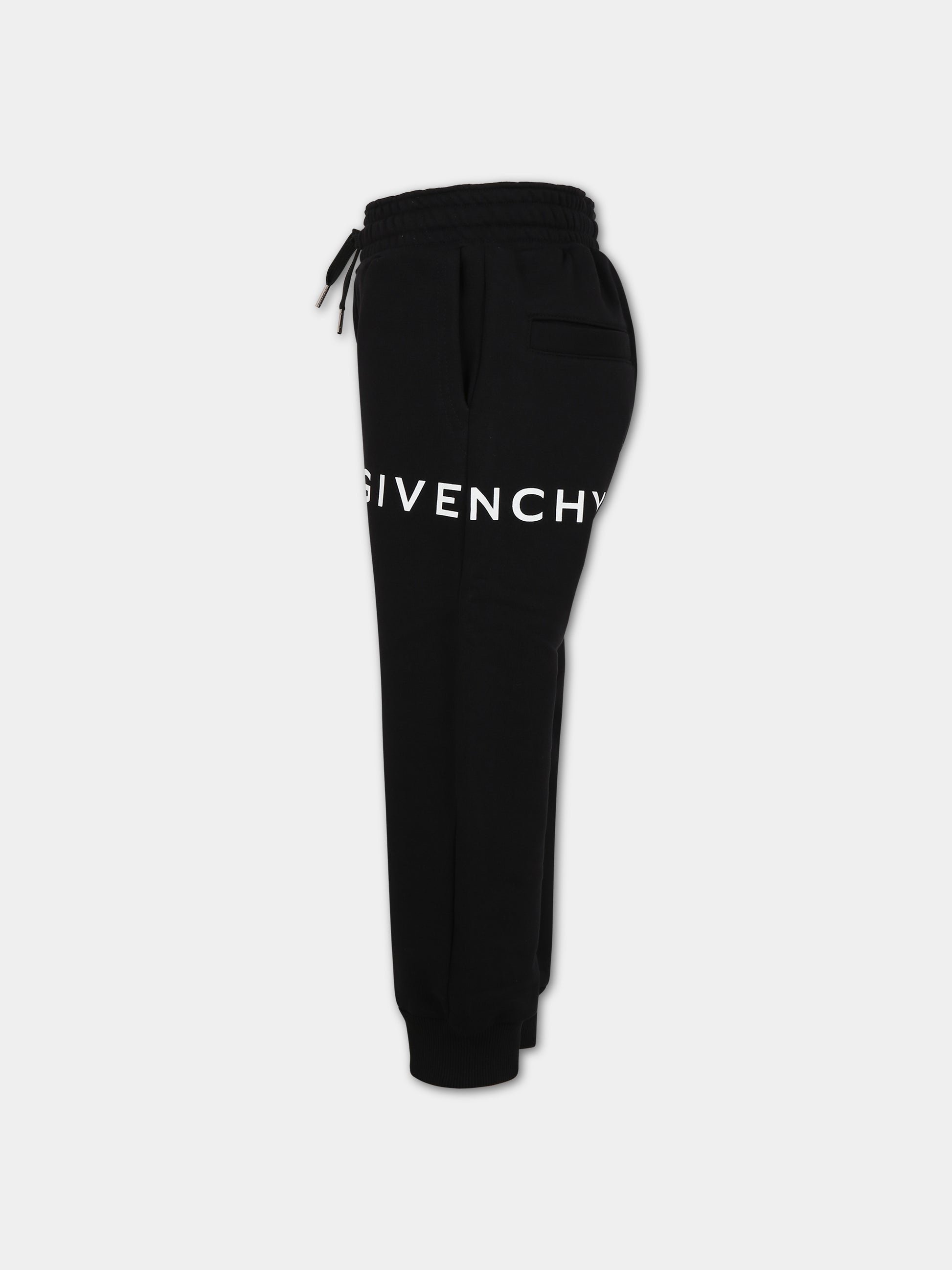Pantaloni neri per bambino con logo,Givenchy Kids,H24231 09B