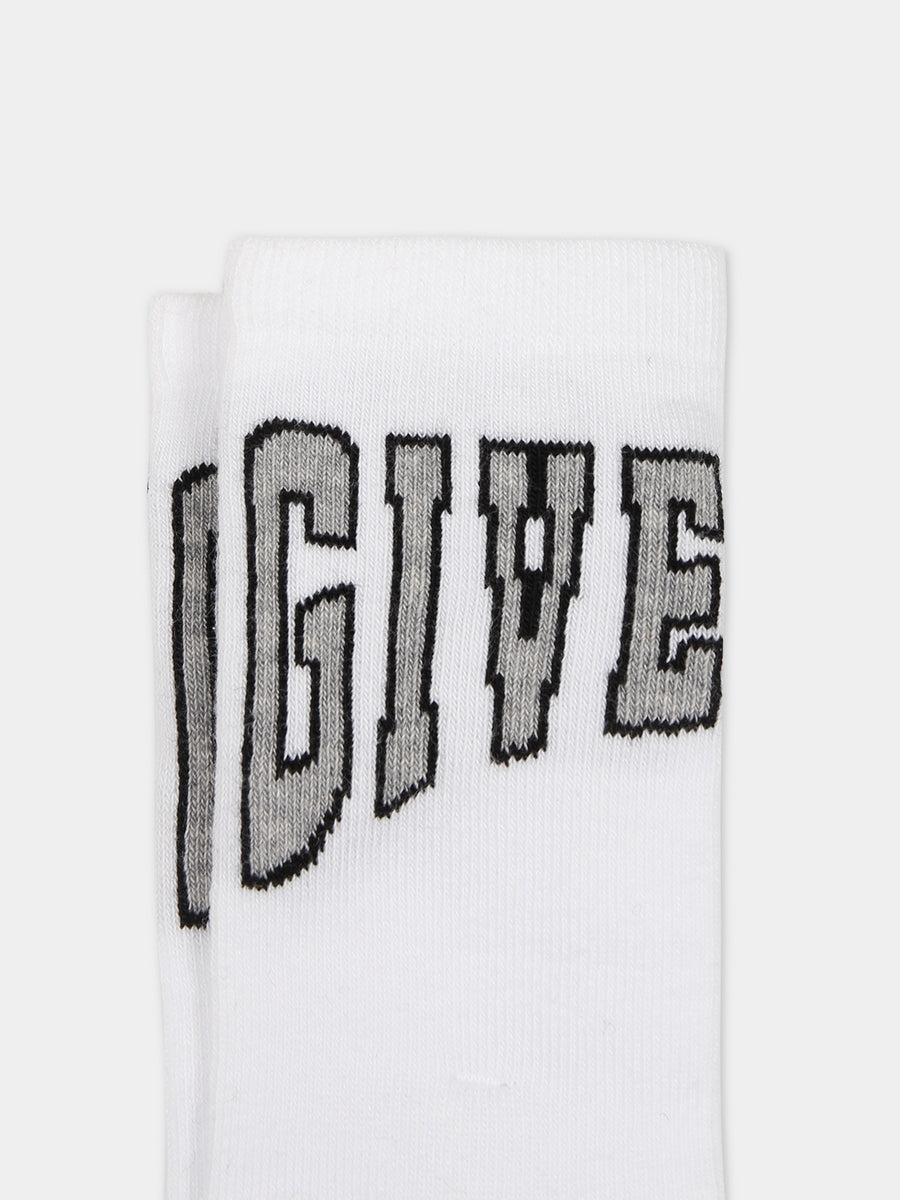 Calze bianche per bambino con logo,Givenchy Kids,H20082 10P