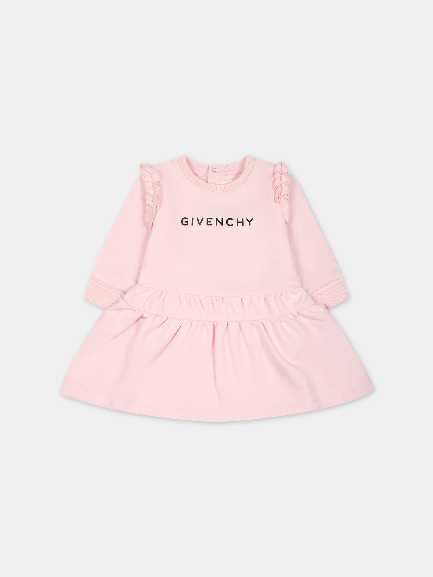 Vestito rosa per neonata con logo,Givenchy Kids,H02107 44Z