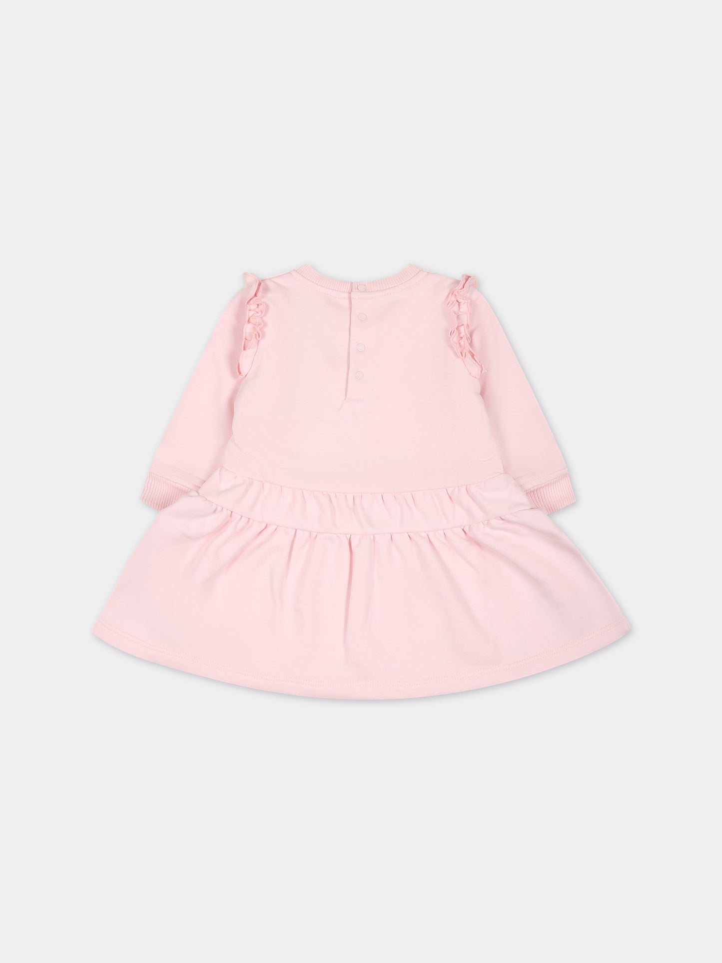 Vestito rosa per neonata con logo,Givenchy Kids,H02107 44Z