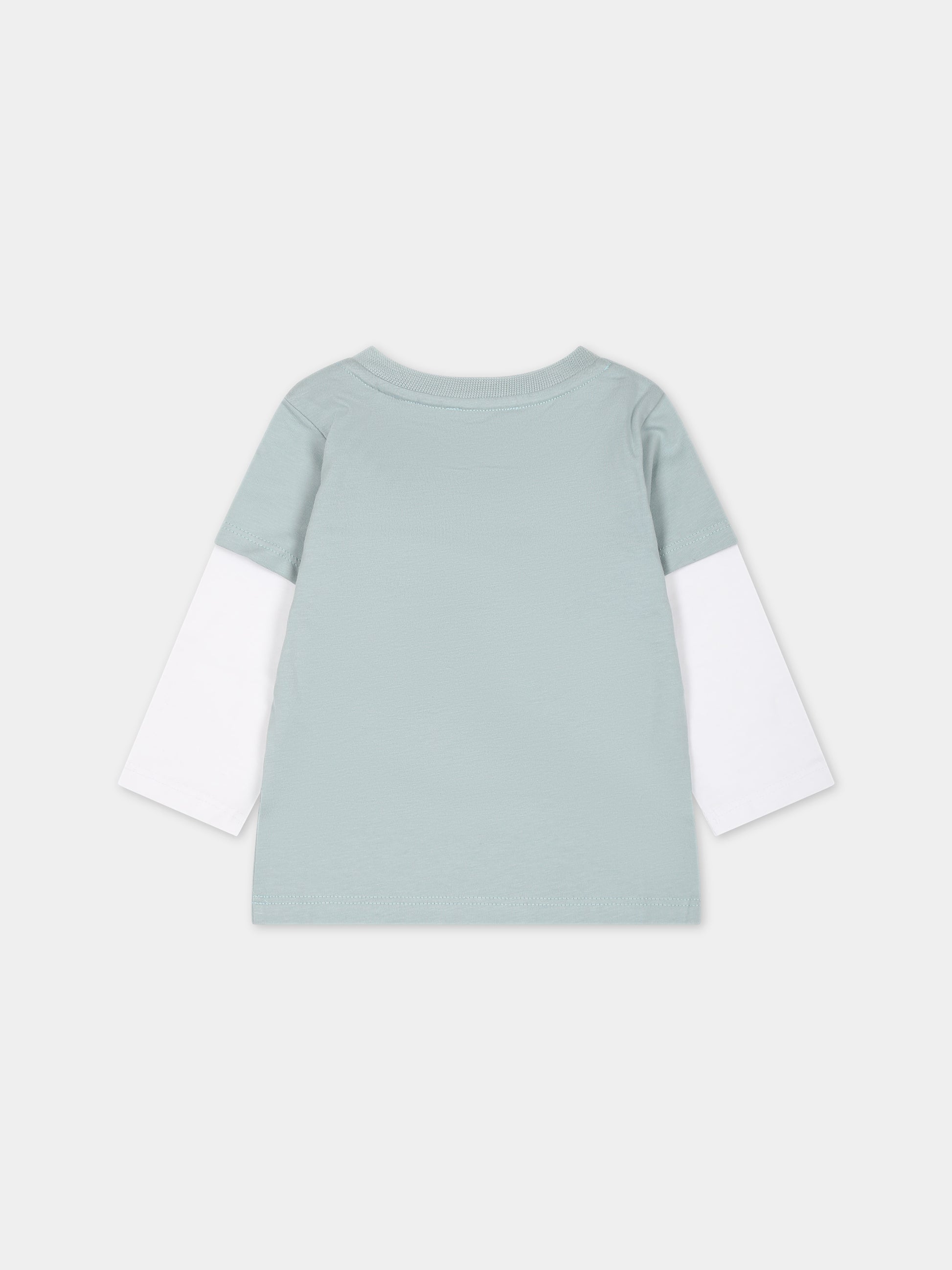 T-shirt celeste per neonato con logo,Givenchy Kids,H05271 773