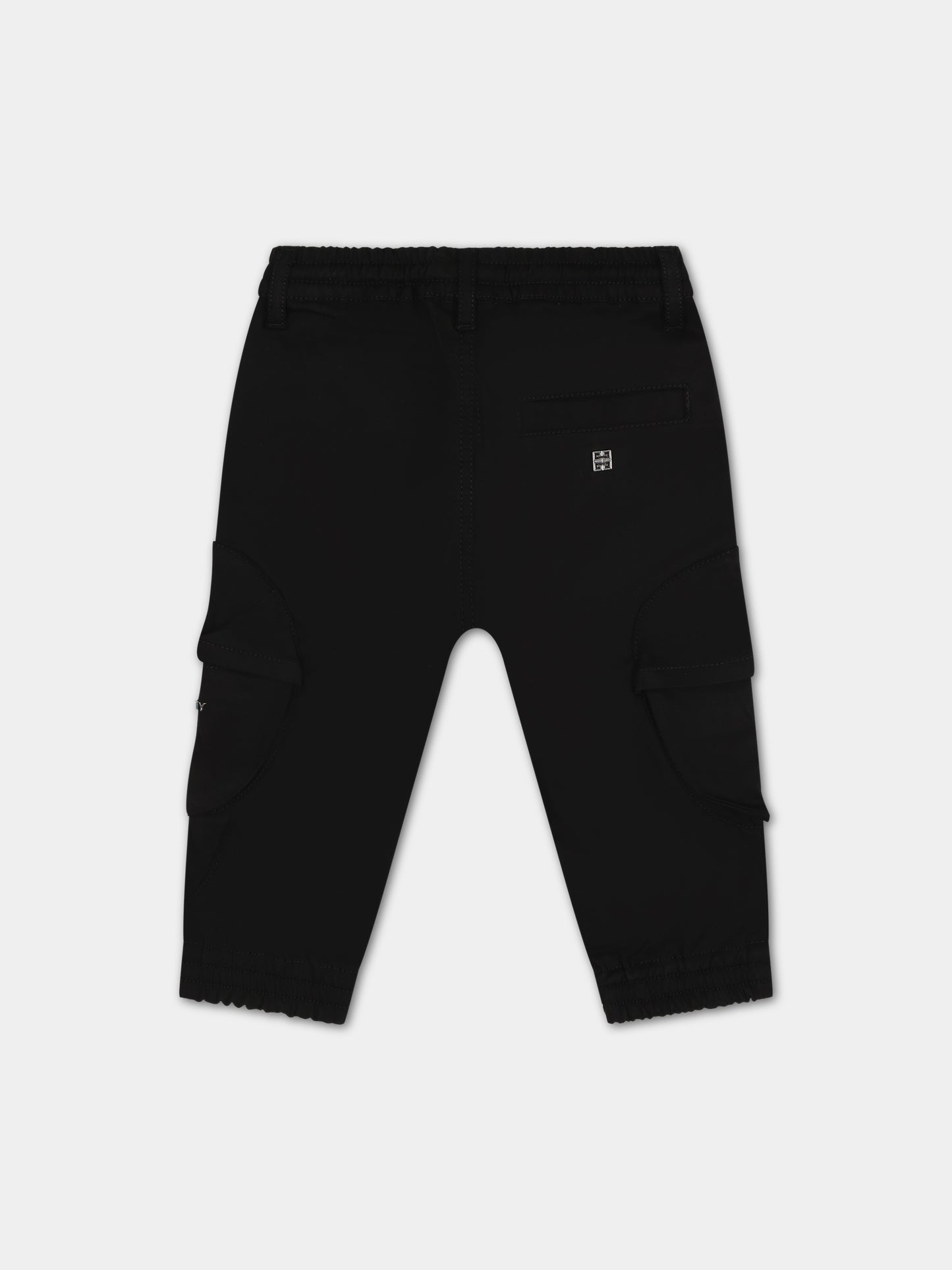 Pantaloni neri per neonato con logo,Givenchy Kids,H04174 09B