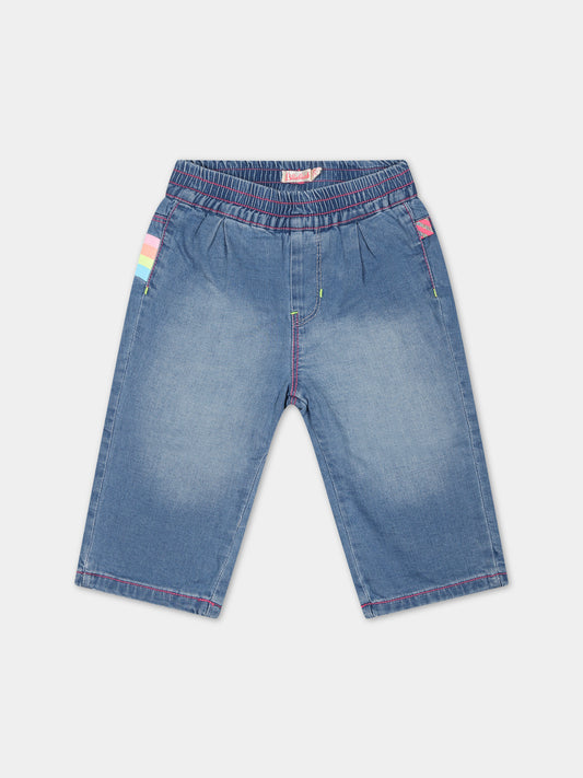 Jeans blu per neonata con stampa,Billieblush,U04287 Z18