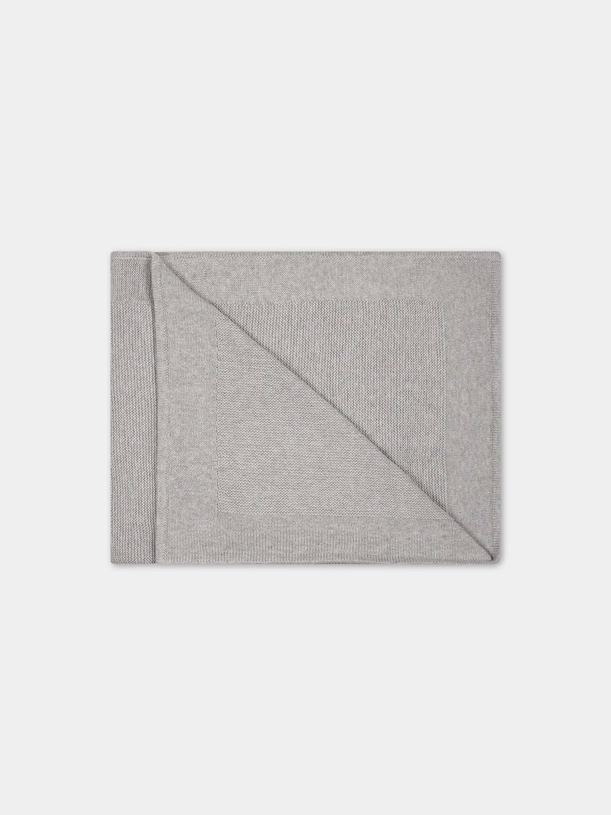 Coperta grigia per neonati con logo,Carrement Beau,Y90186 A06