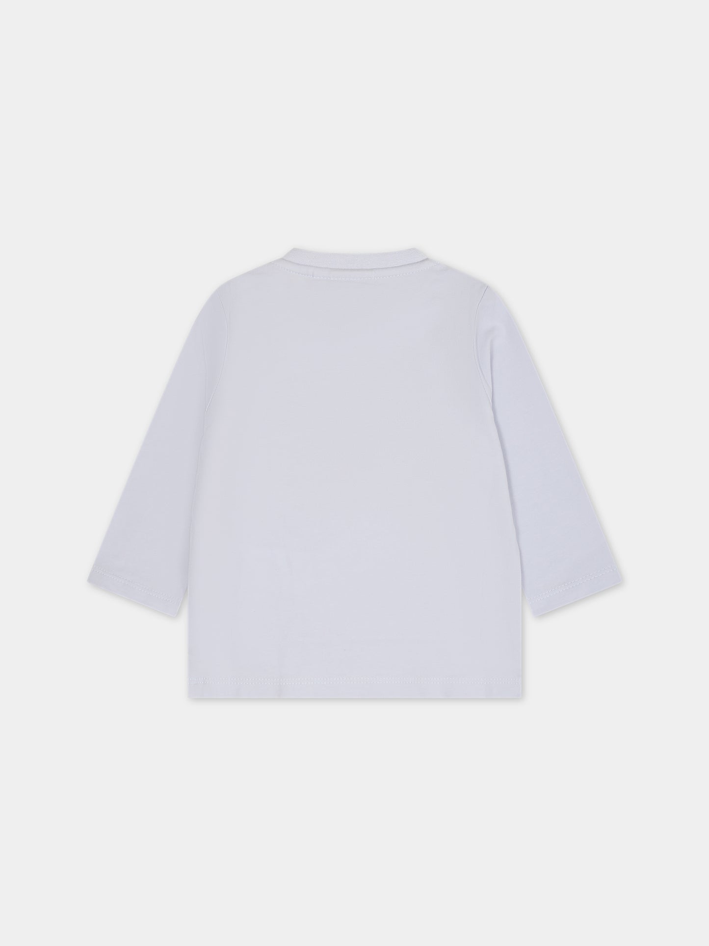 T-shirt celeste per neonato con logo,Boss,J95362 771